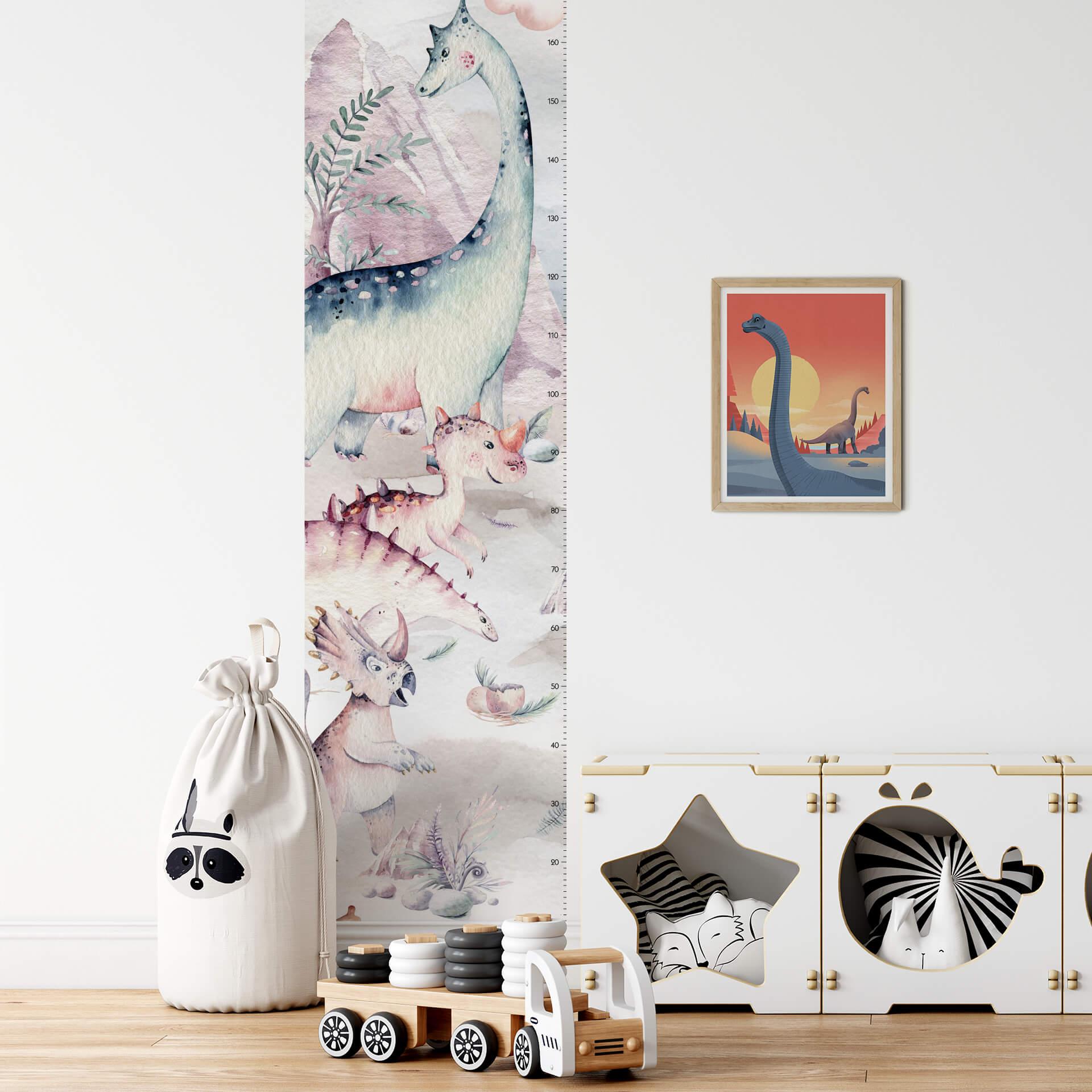 Wandtattoo Messleiste - Kvilis - Welt der Dinosaurier - 45x160 cm