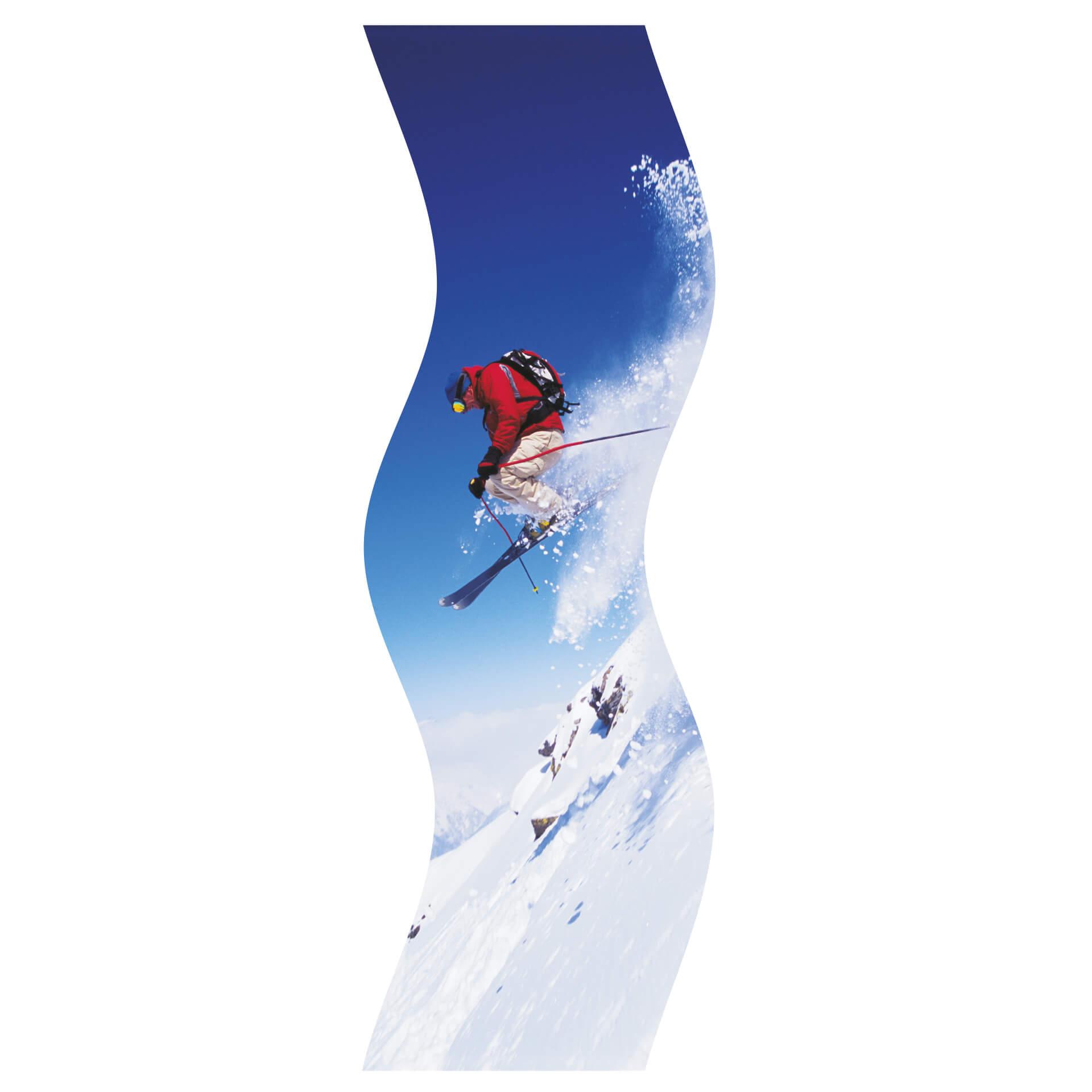 Wandtattoo Ski-Jump-Welle