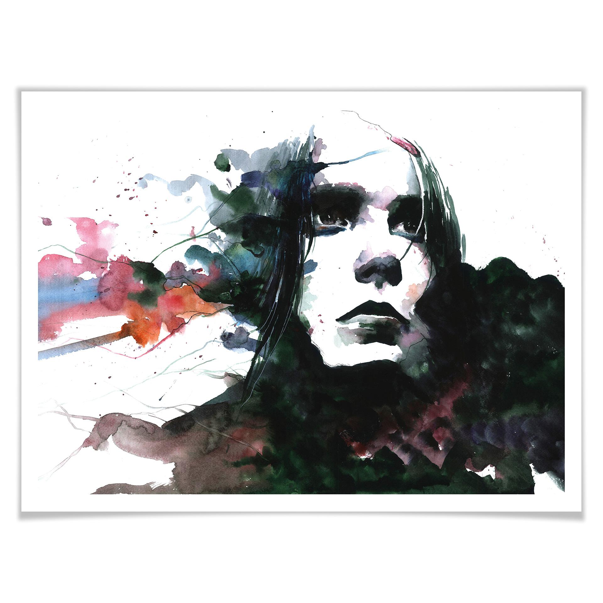 Póster Acuarela Cara 01