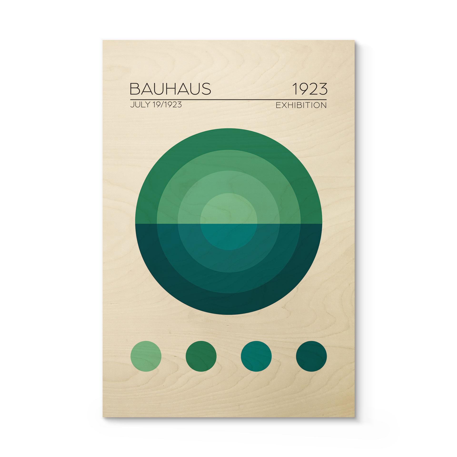Træplakat Bauhaus Mavi Daire - Tunaboylu