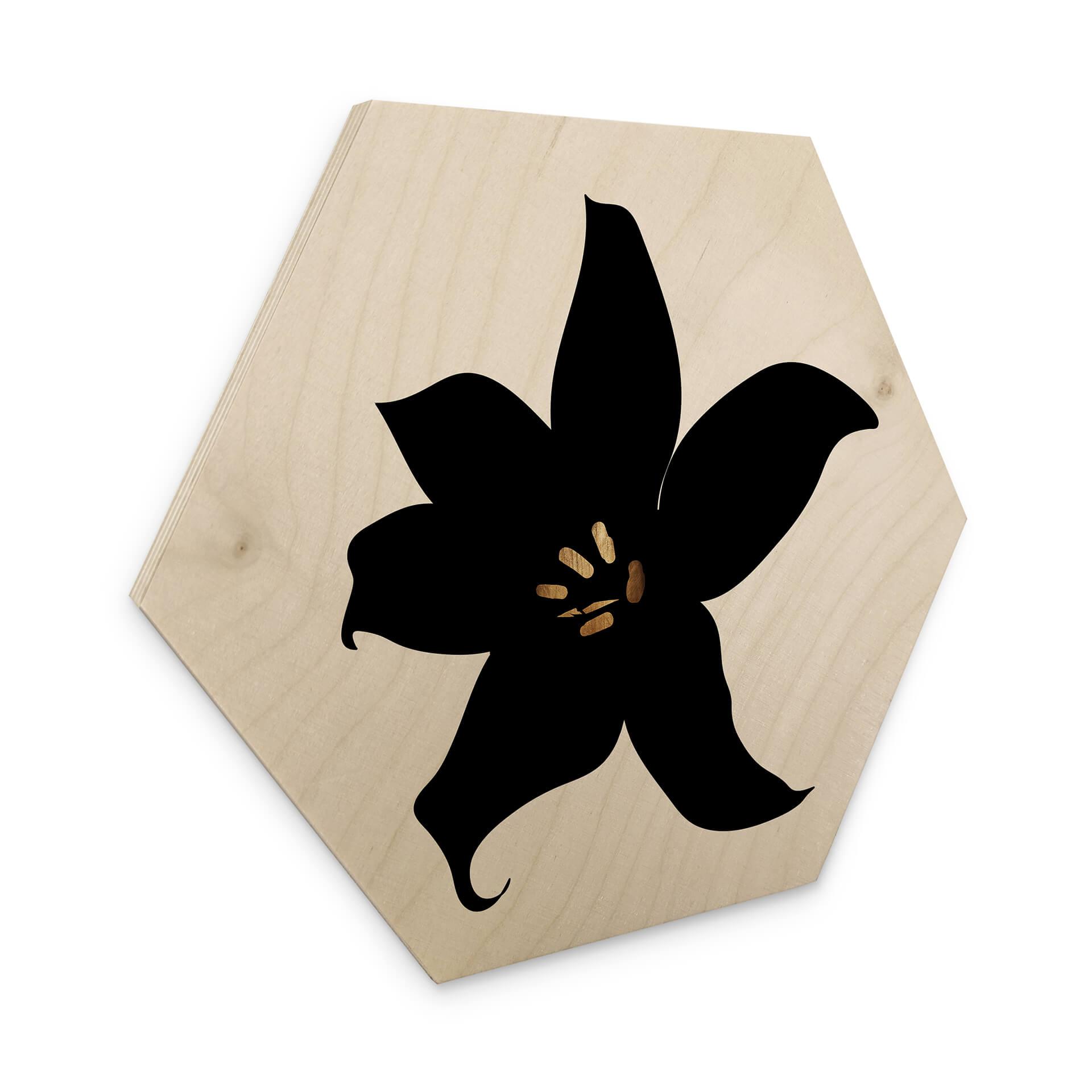 Hexagon Hout Kubistika - Dark Orchid