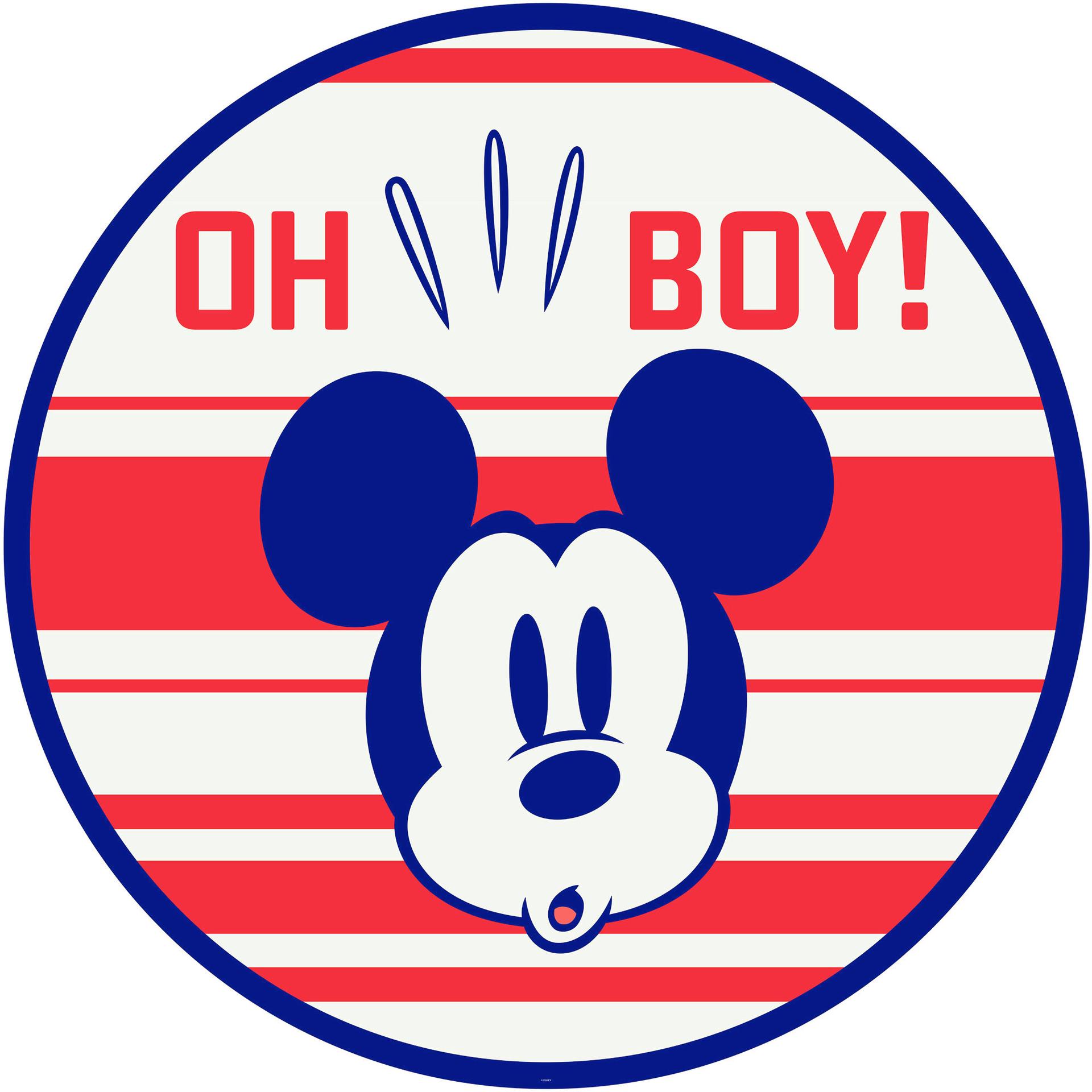 Selvklæbende tapet - Mickey Oh Boy - 125 x 125 cm