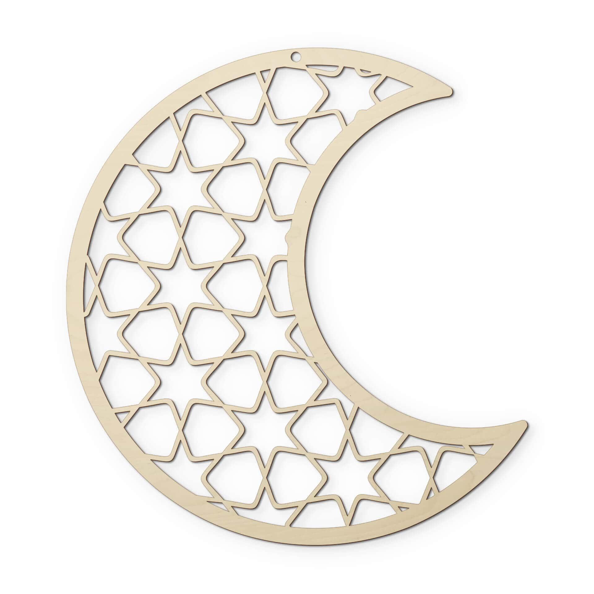 Decoro in legno Ramadan - Luna