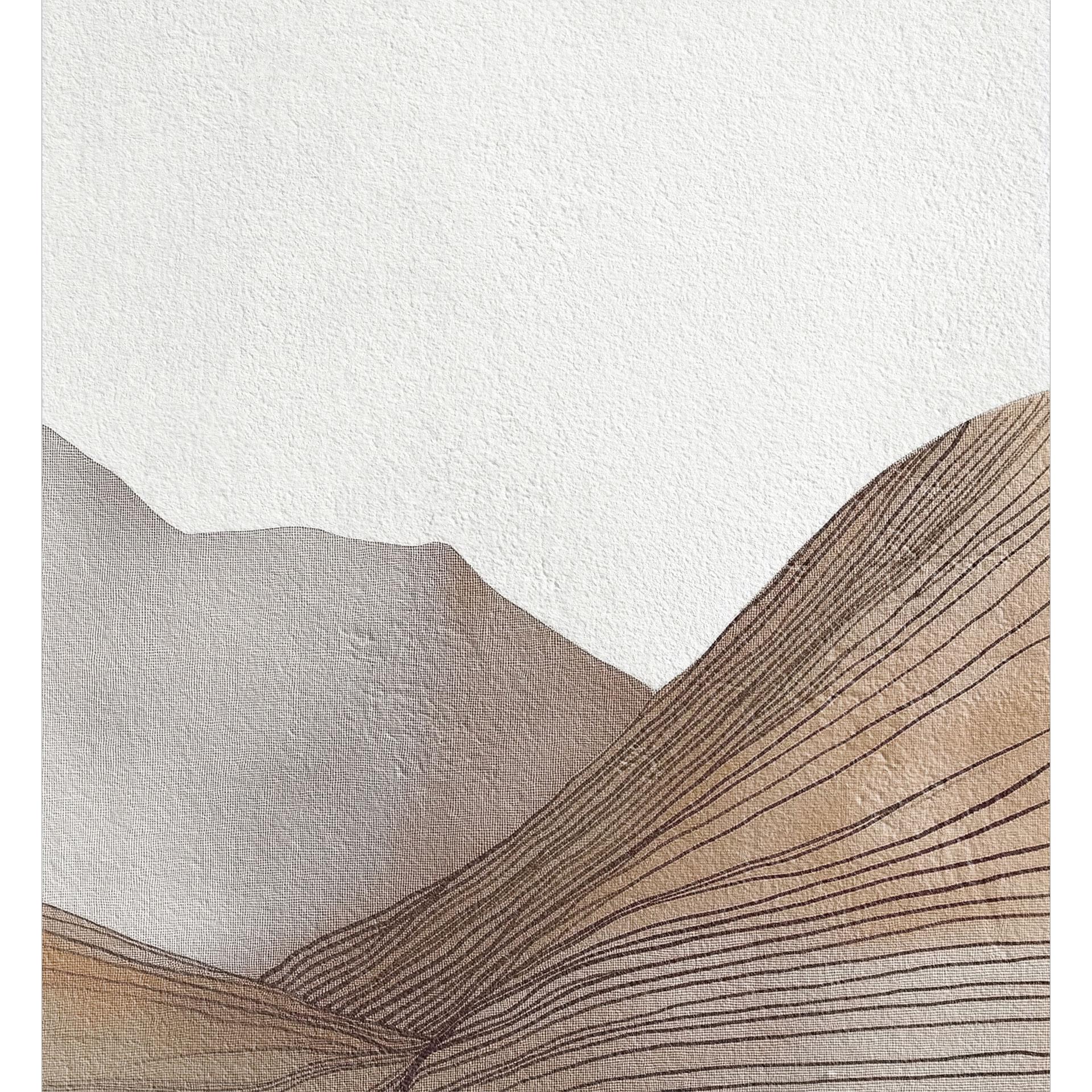 Minimalistische bergschets | Abstracte Fotobehang - Alma