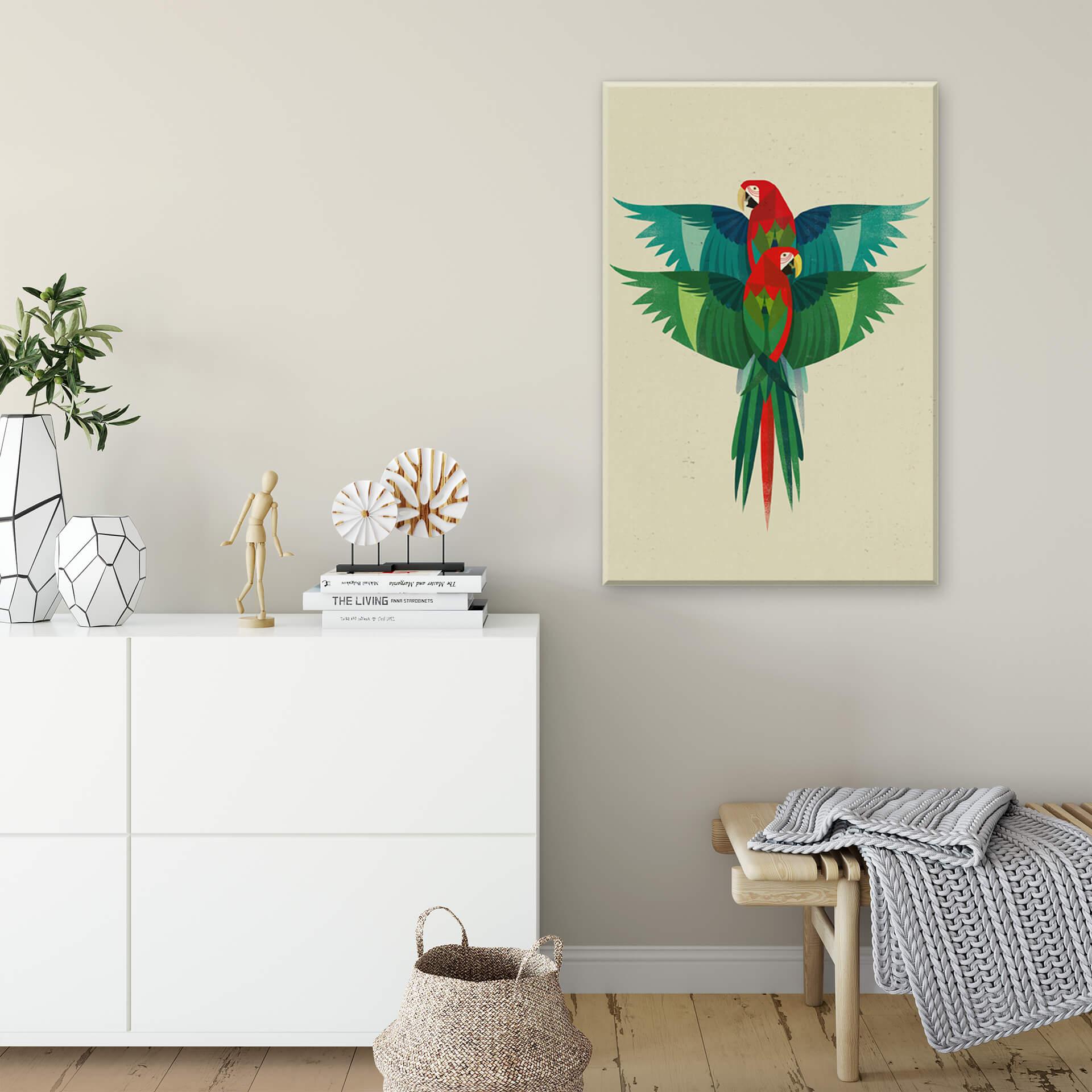 Brązowy obraz na płótnie - Macaw