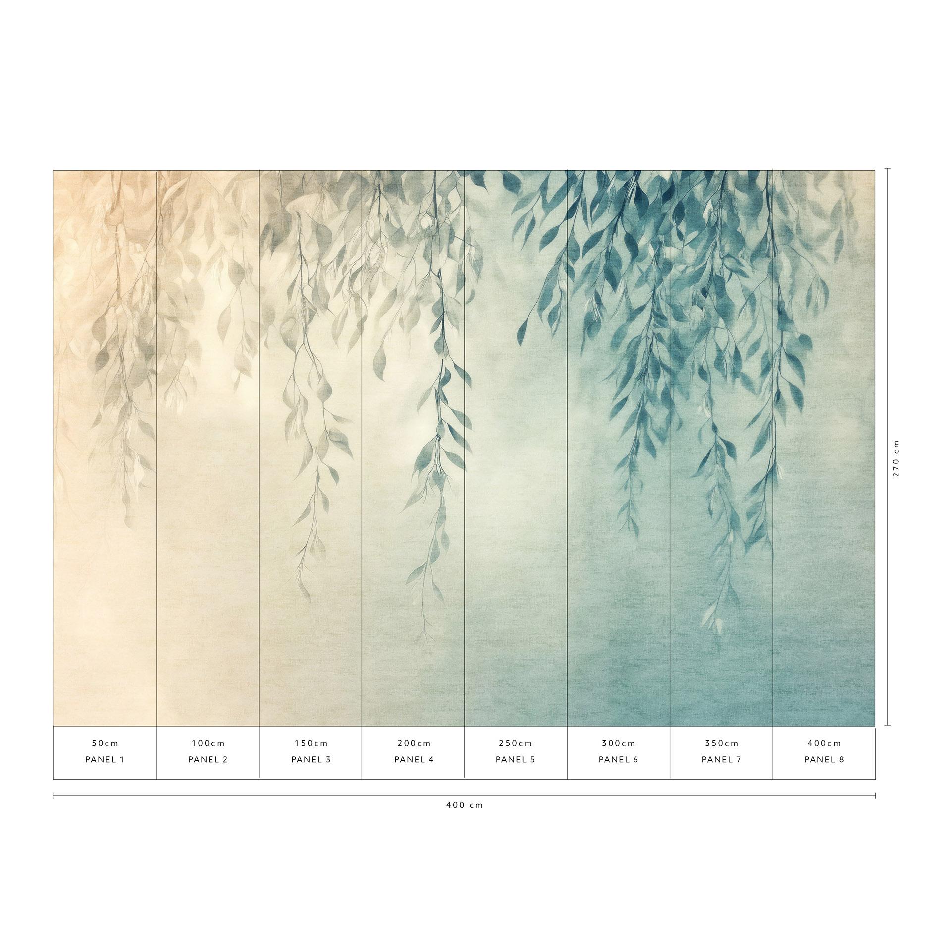 Guido Maria Kretschmer Silent Weaves- Art Edition 2 Fotomurale turchese