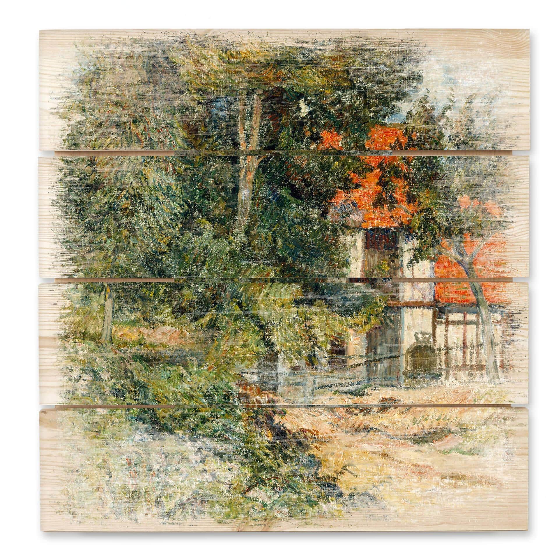 Cuadro de madera Gauguin - Granja en Normandia - 40x41,5 cm