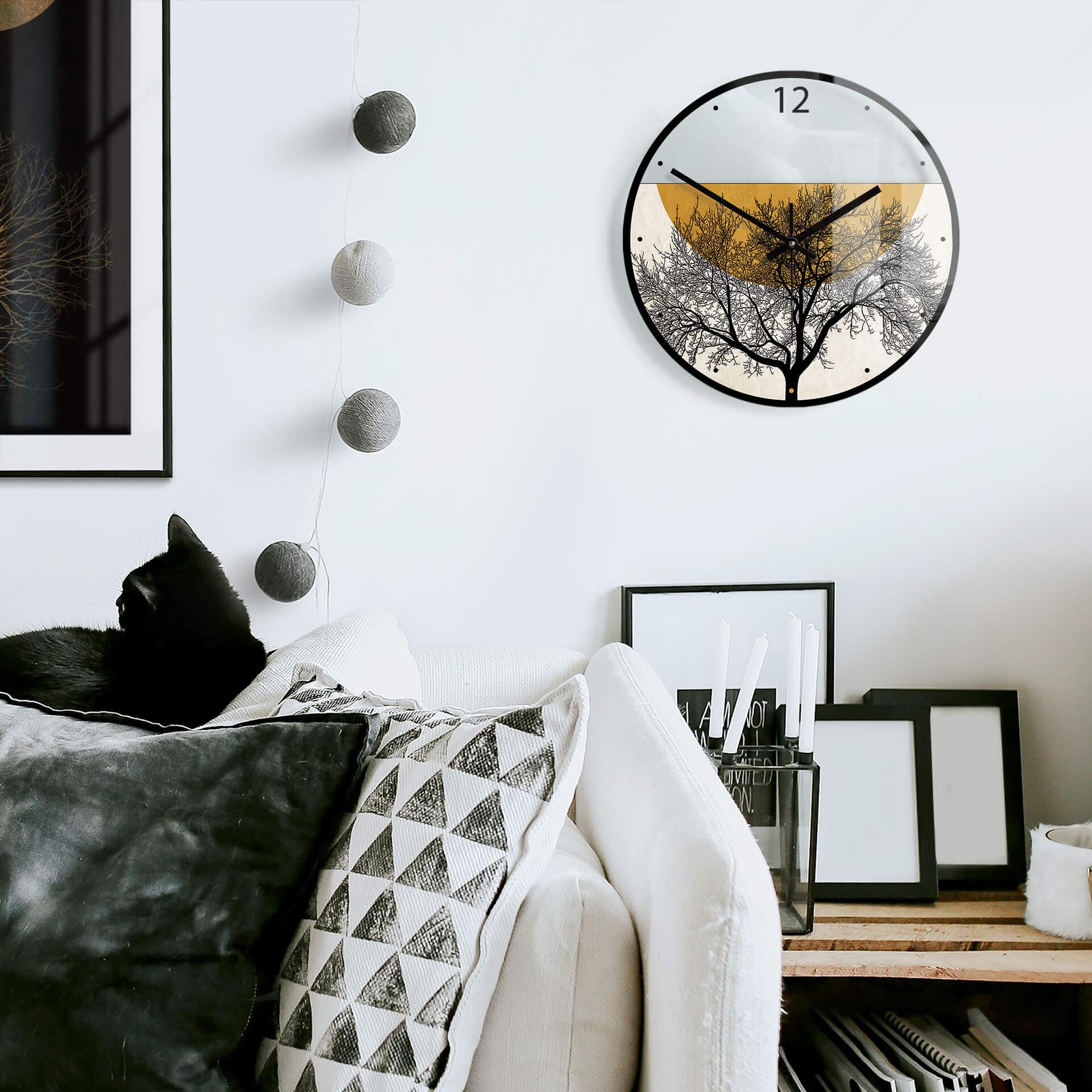 Orologio in vetro Kubistika - Mattina d'inverno