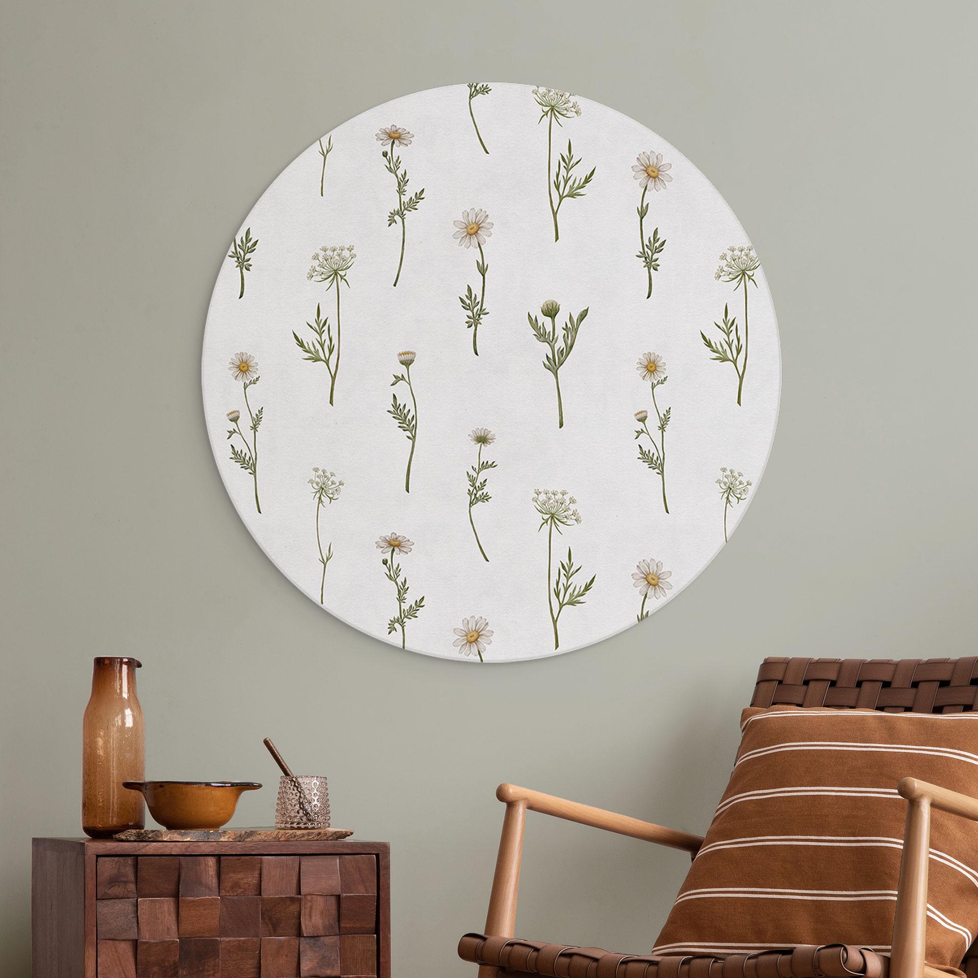 Alu-Dibond Wiesenromantik mit Feldblumen - Kikki Belle - Rund