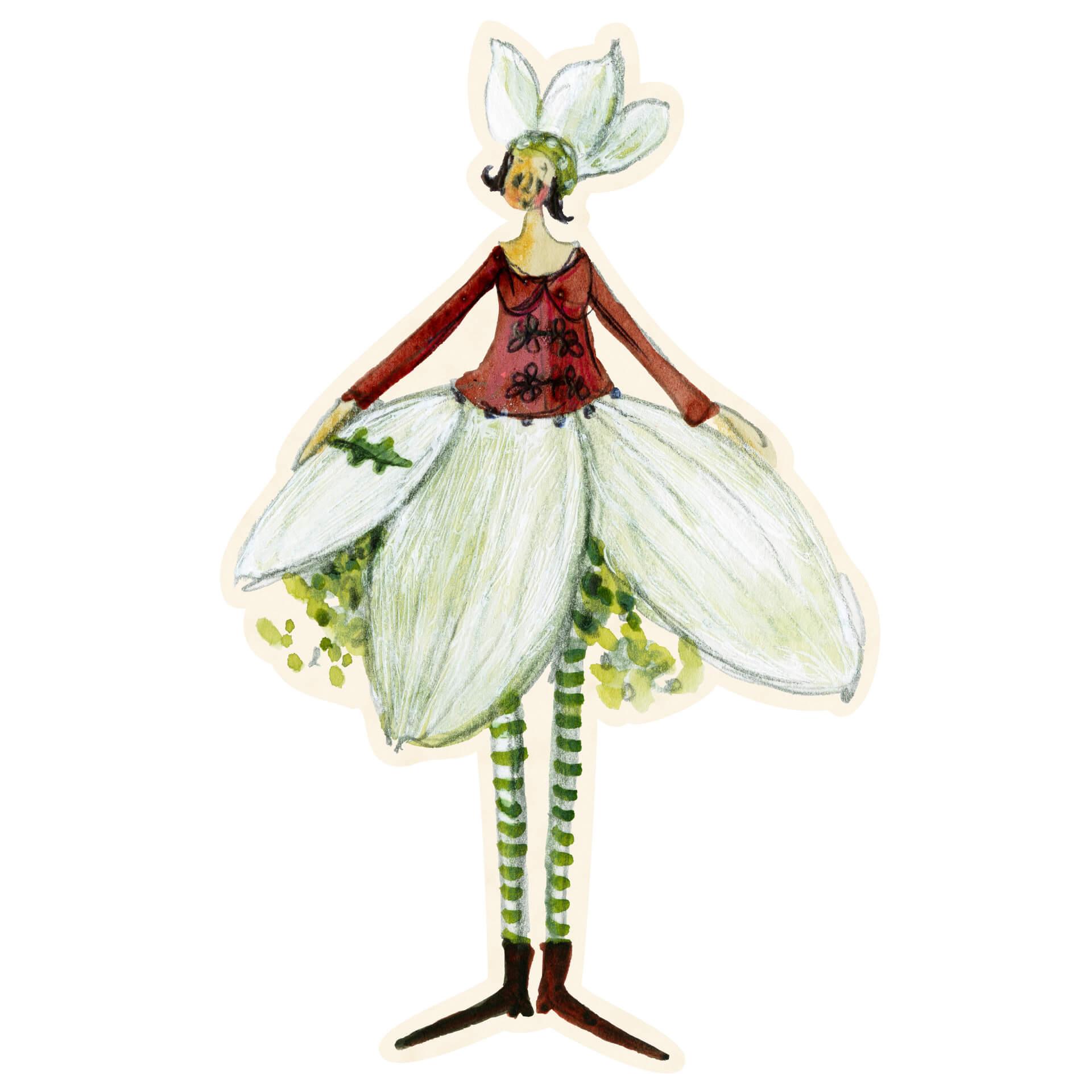 Muursticker Leffler – Bloemenvrouwtje November