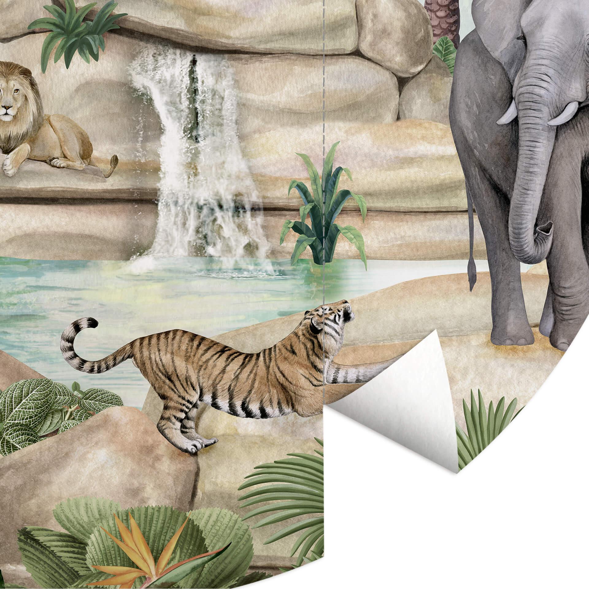 Behangcirkel Kikki Belle - Jungle Paradise - vliesbehang/zelfklevend vliesbehang