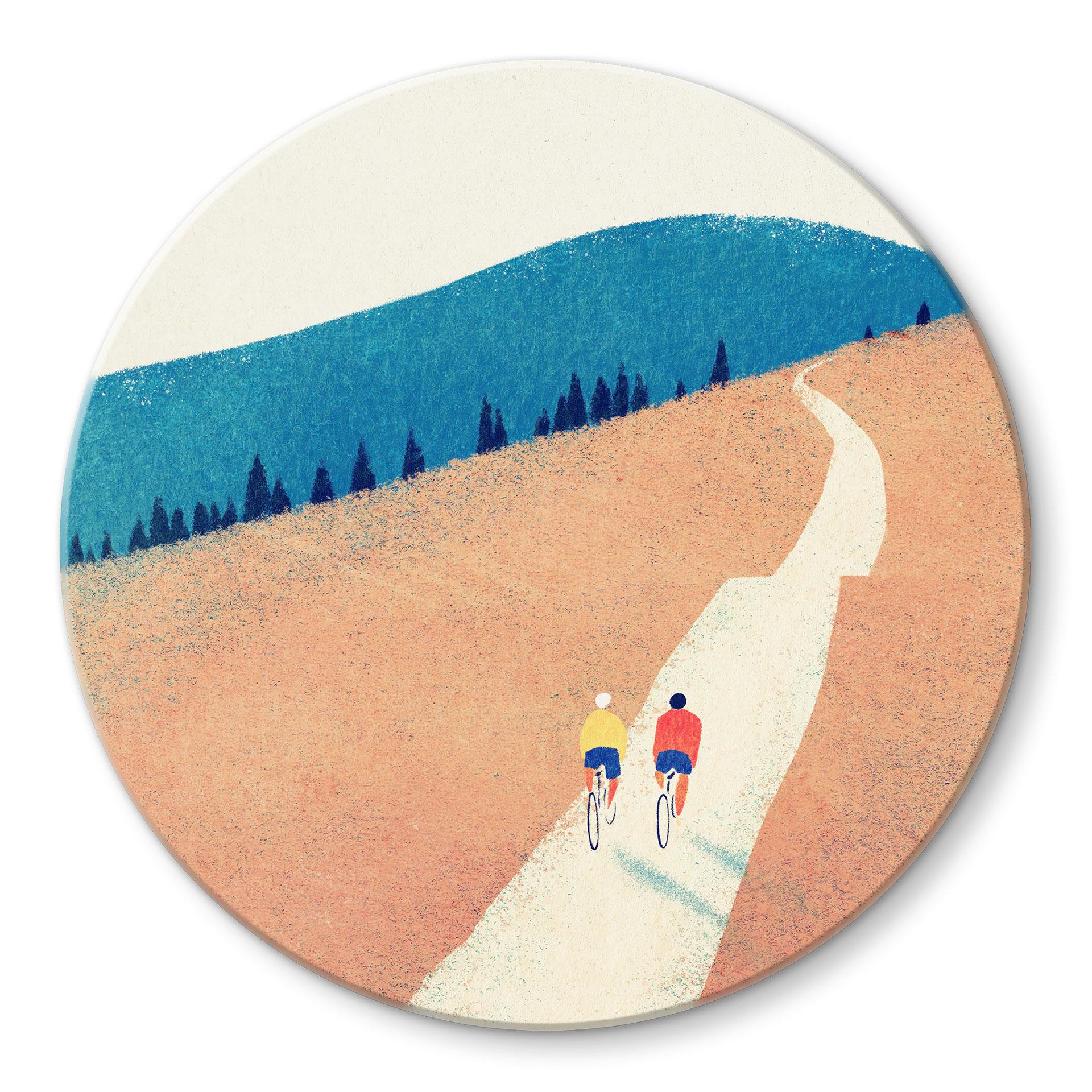 Glas billede Cykeltur i bjergene - Rivers - Rund