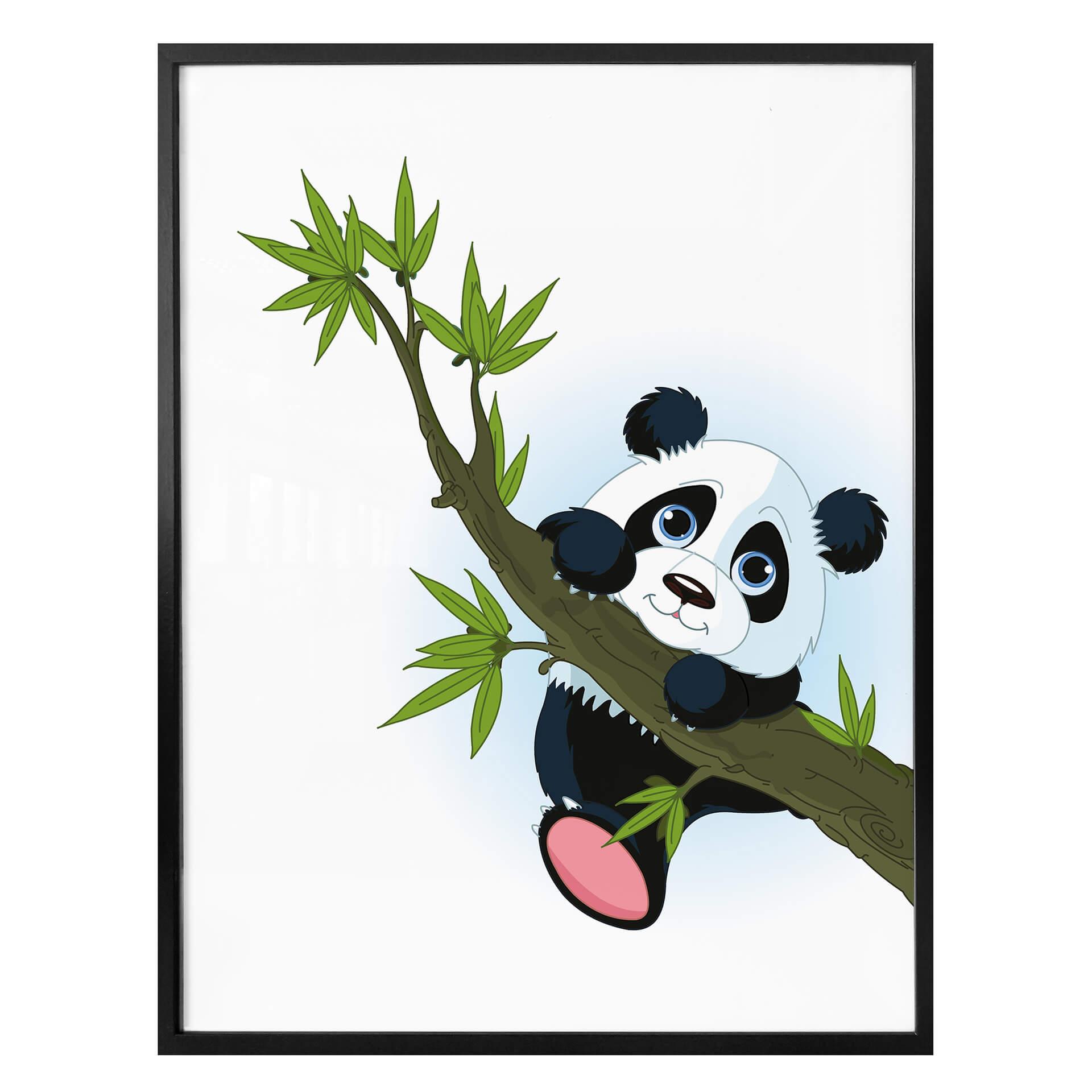 Plakat - Klatrende Panda