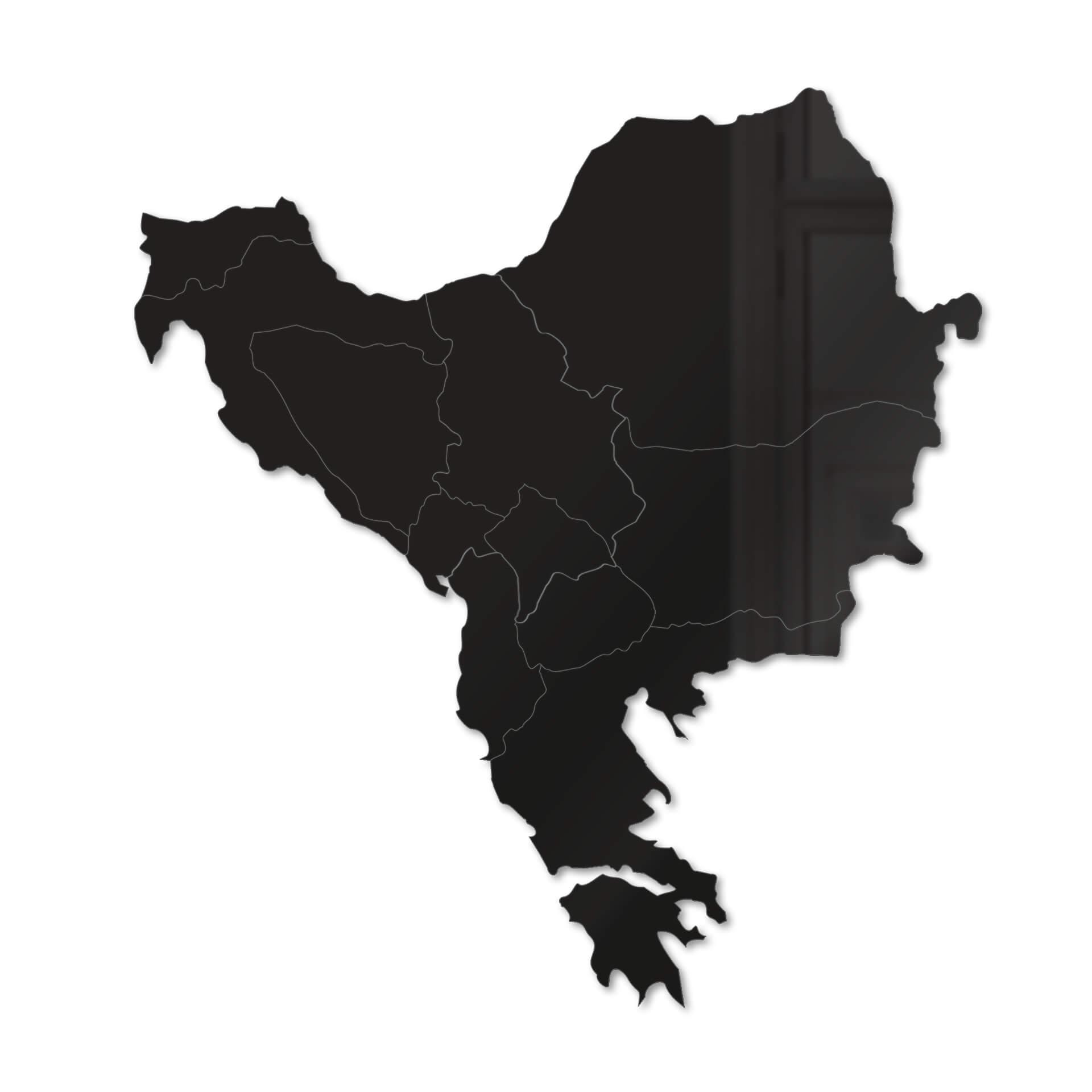 Decoración acrílica mapa Balcanes Sudeste de Europa