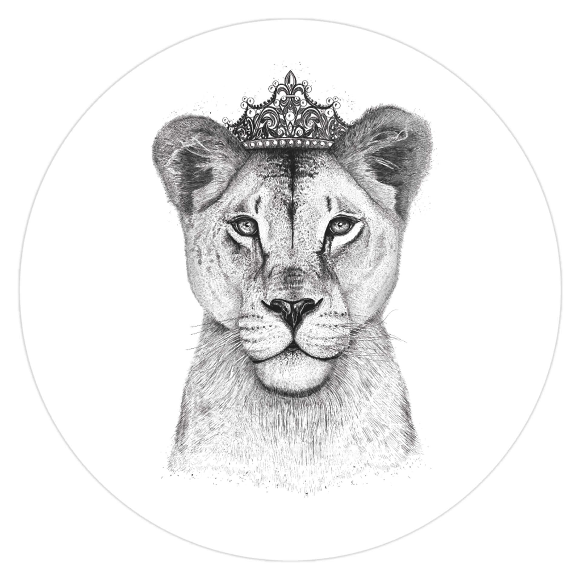 Wandtattoo Korenkova - The Lioness Queen - Rund