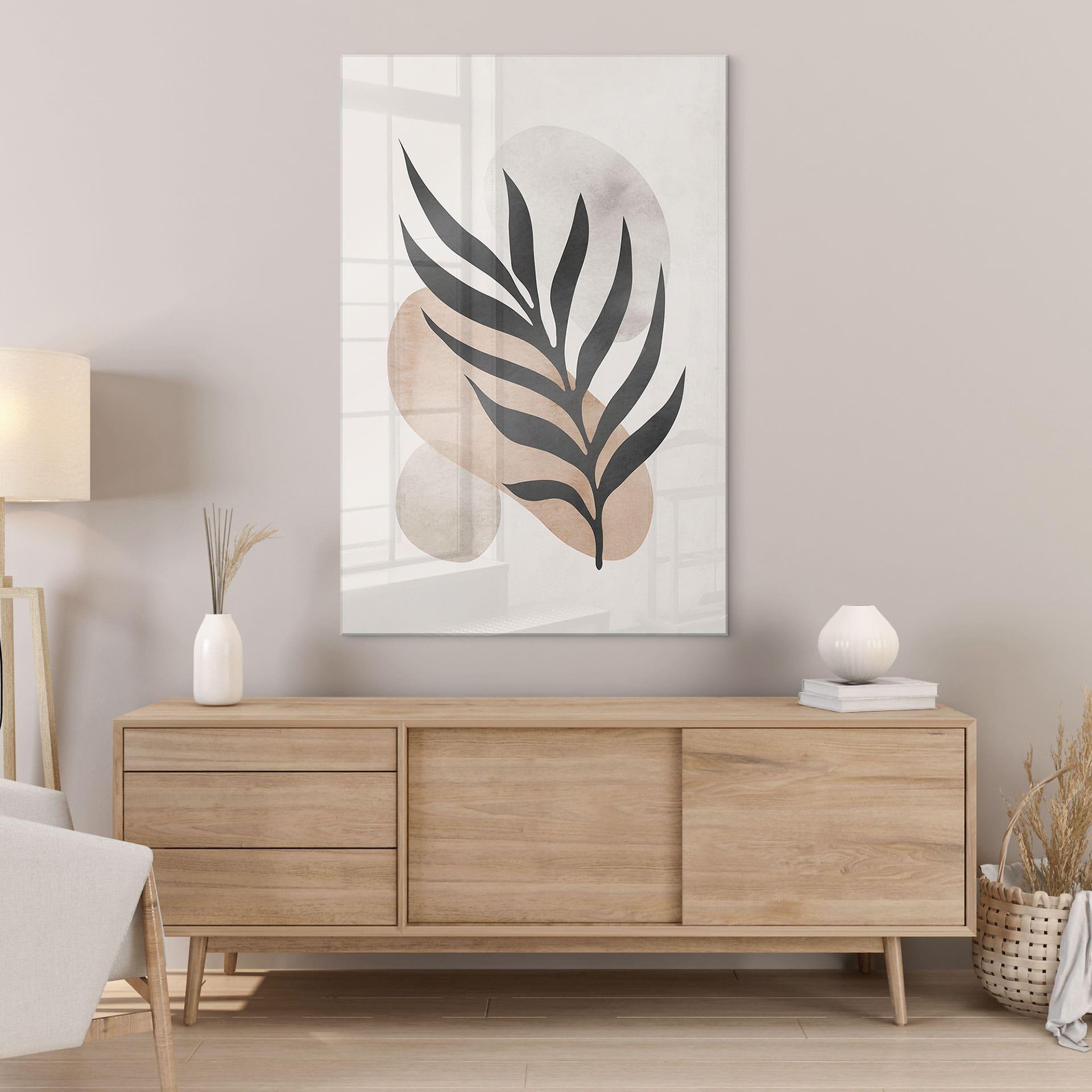 Akrylbillede Botanisk silhuet med kunstnerisk geometri - Costa