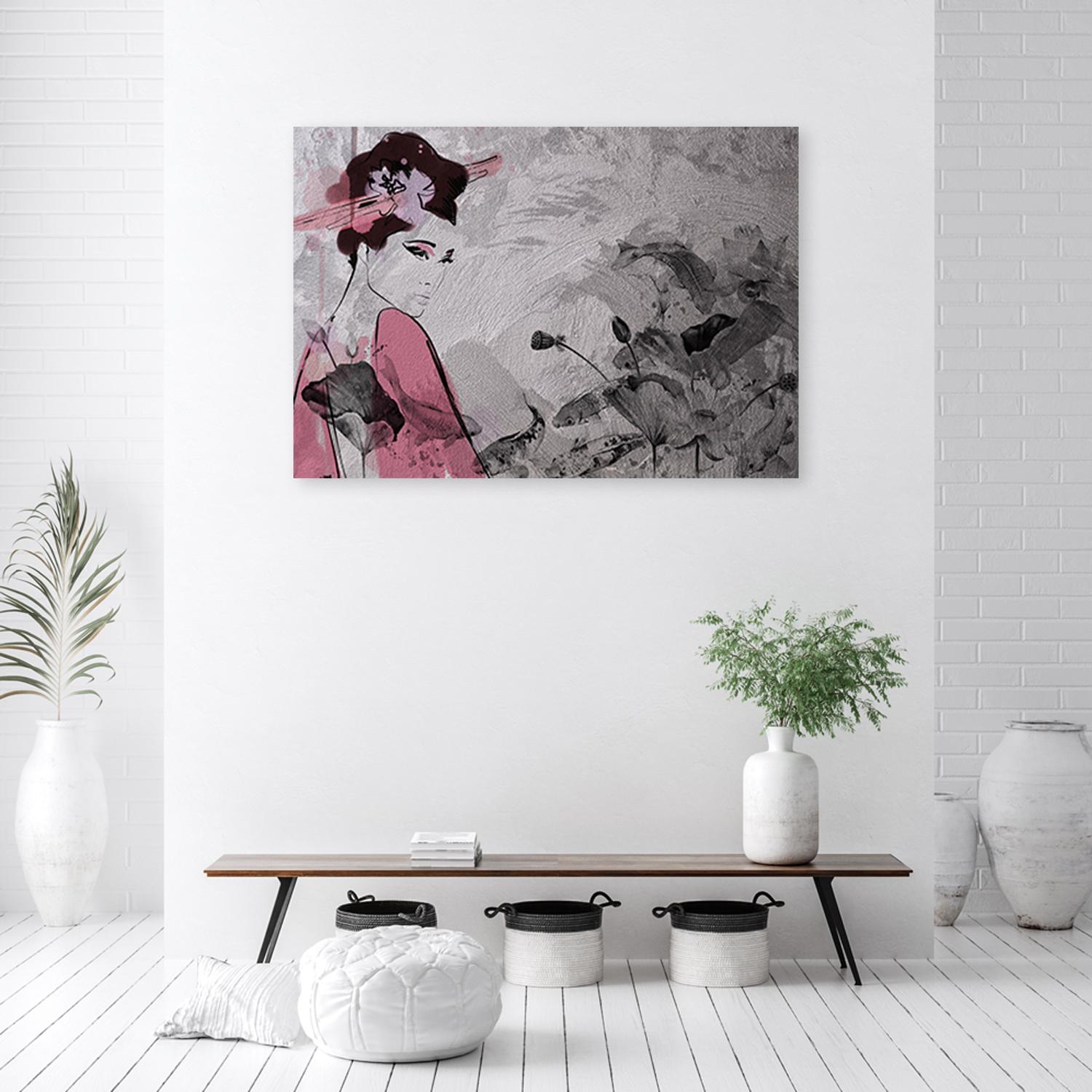 Canvasbillede, japansk geisha