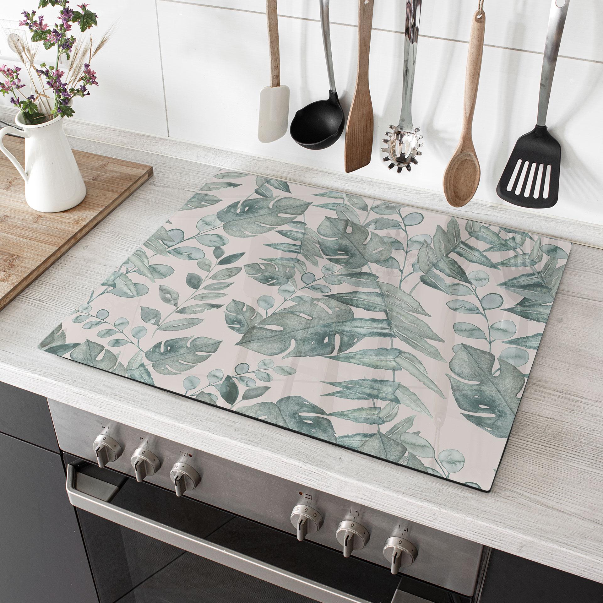 Låg til komfur jungleblade akvarel creme - Bloomery Decor