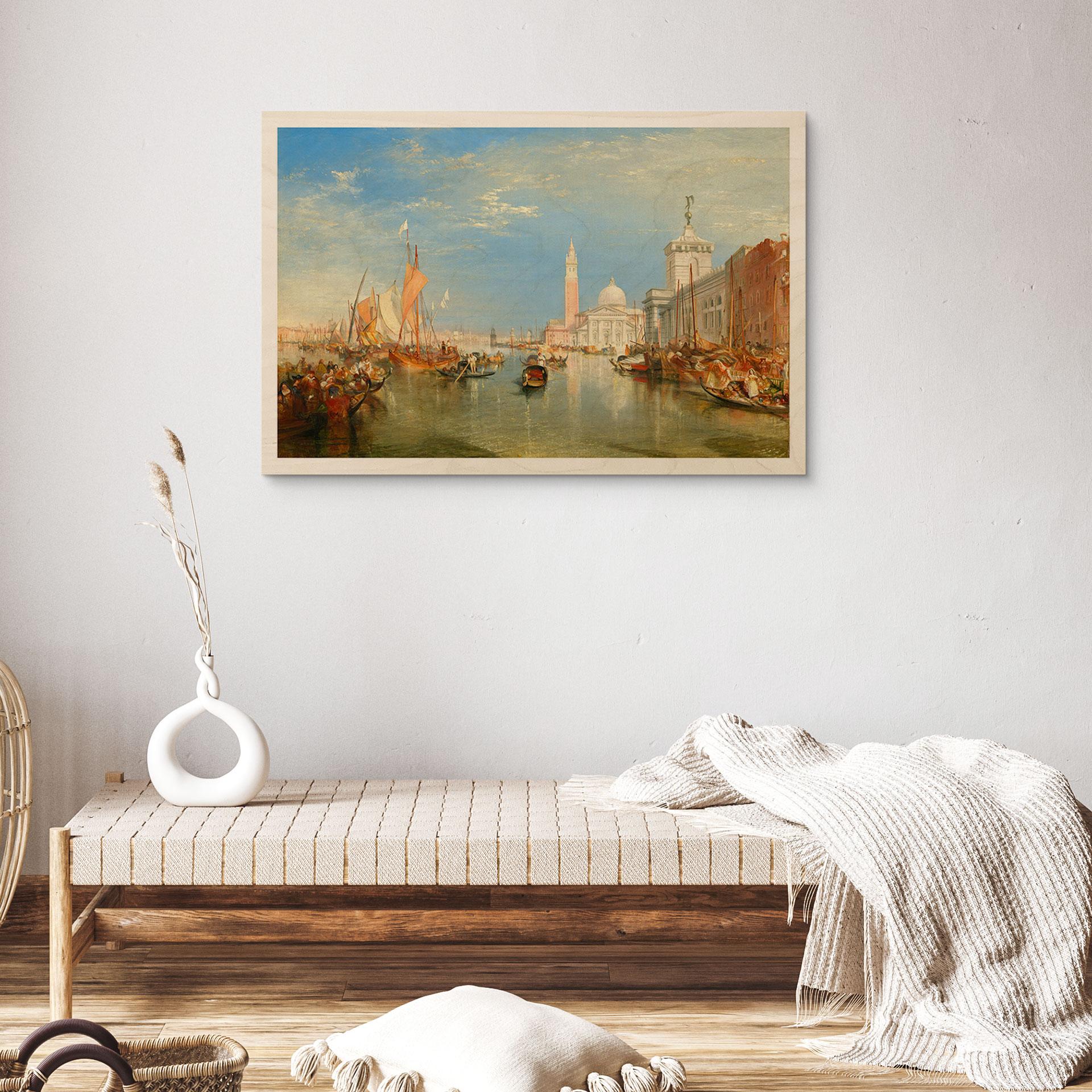 Billede af træ fra Turner - Venedig, Dogana og S. Giorgio Maggiore