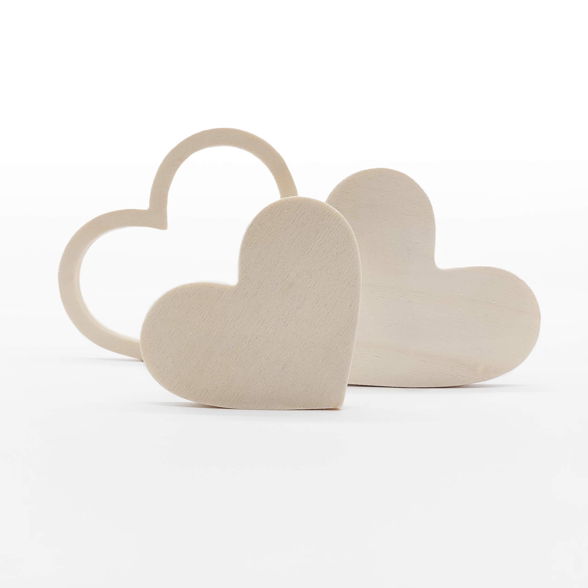 3D Houten Harten Set (3-delig)