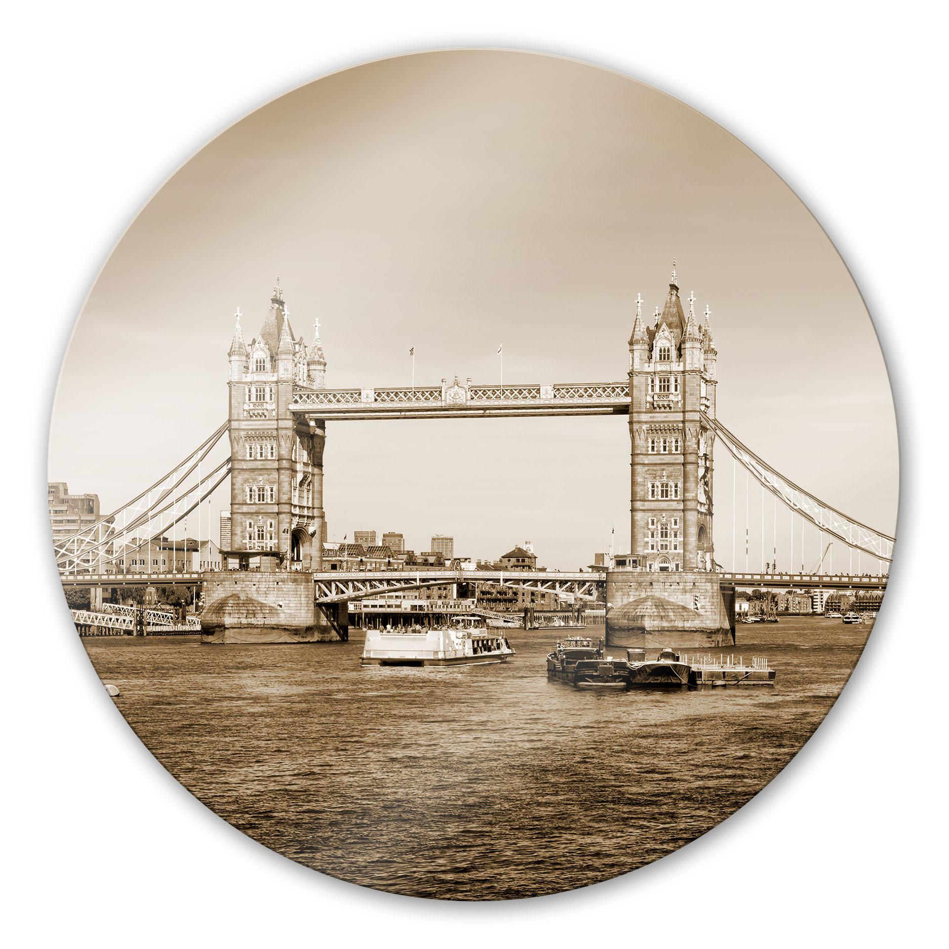Glasschilderijen Tower Bridge Londen - rond