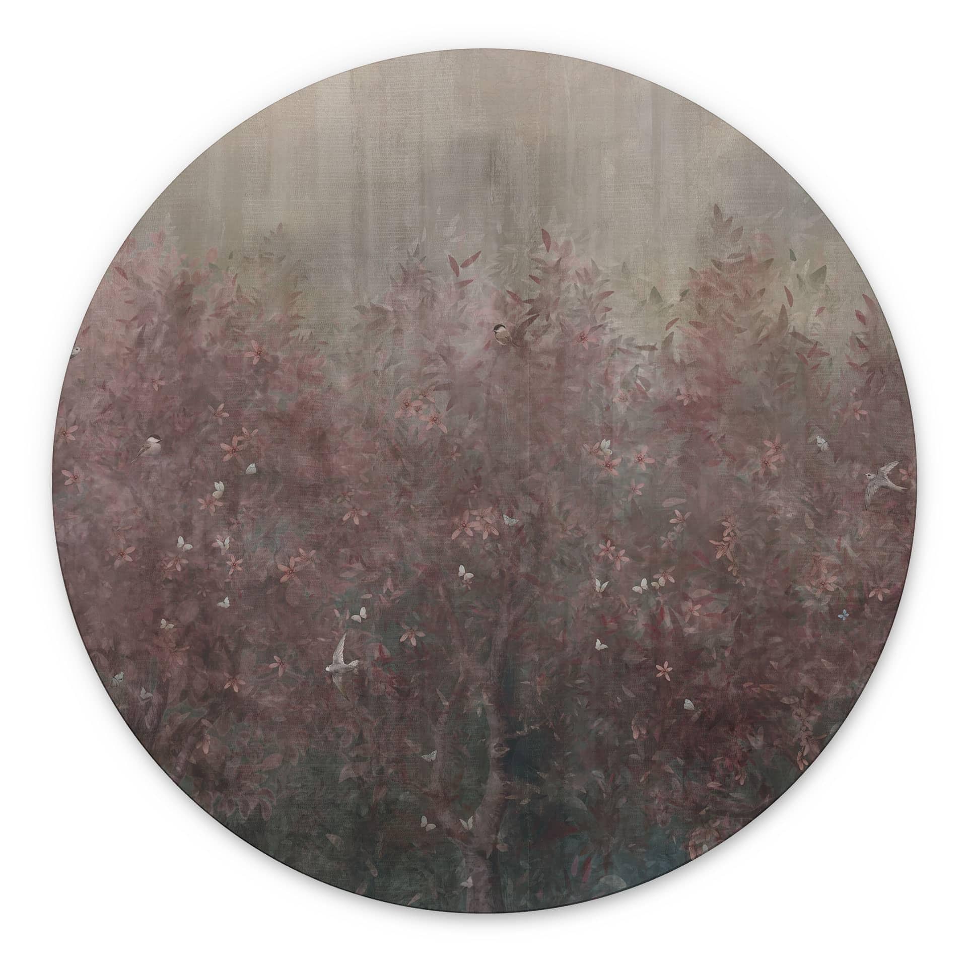 Wanddecoratie Bos in warme herfsttinten - Ms Tiff - Alu-Dibond Rond