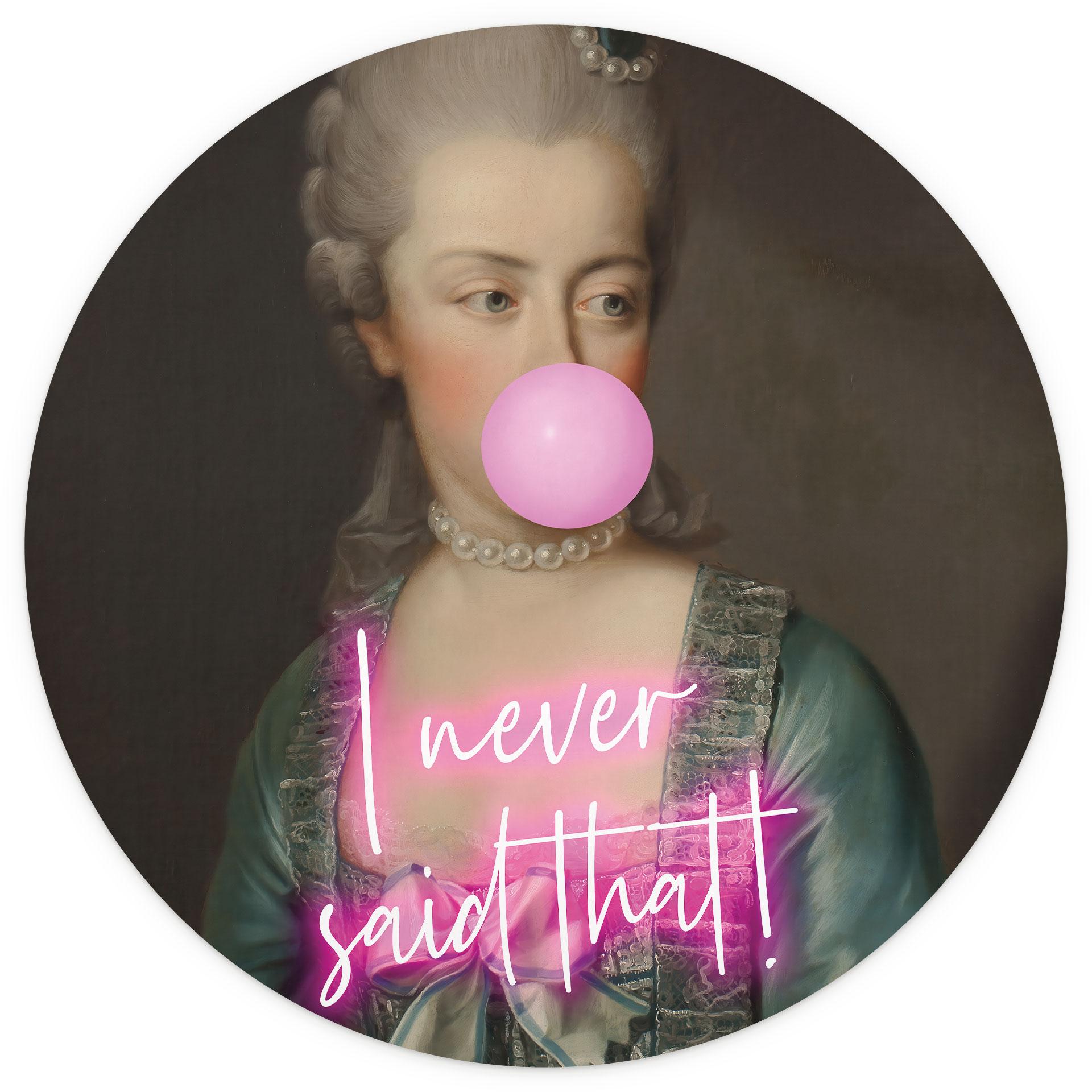 Behangcirkel Marie Antoinette: I never said that - Grace Digital Art - vliesbehang/zelfklevend vlies