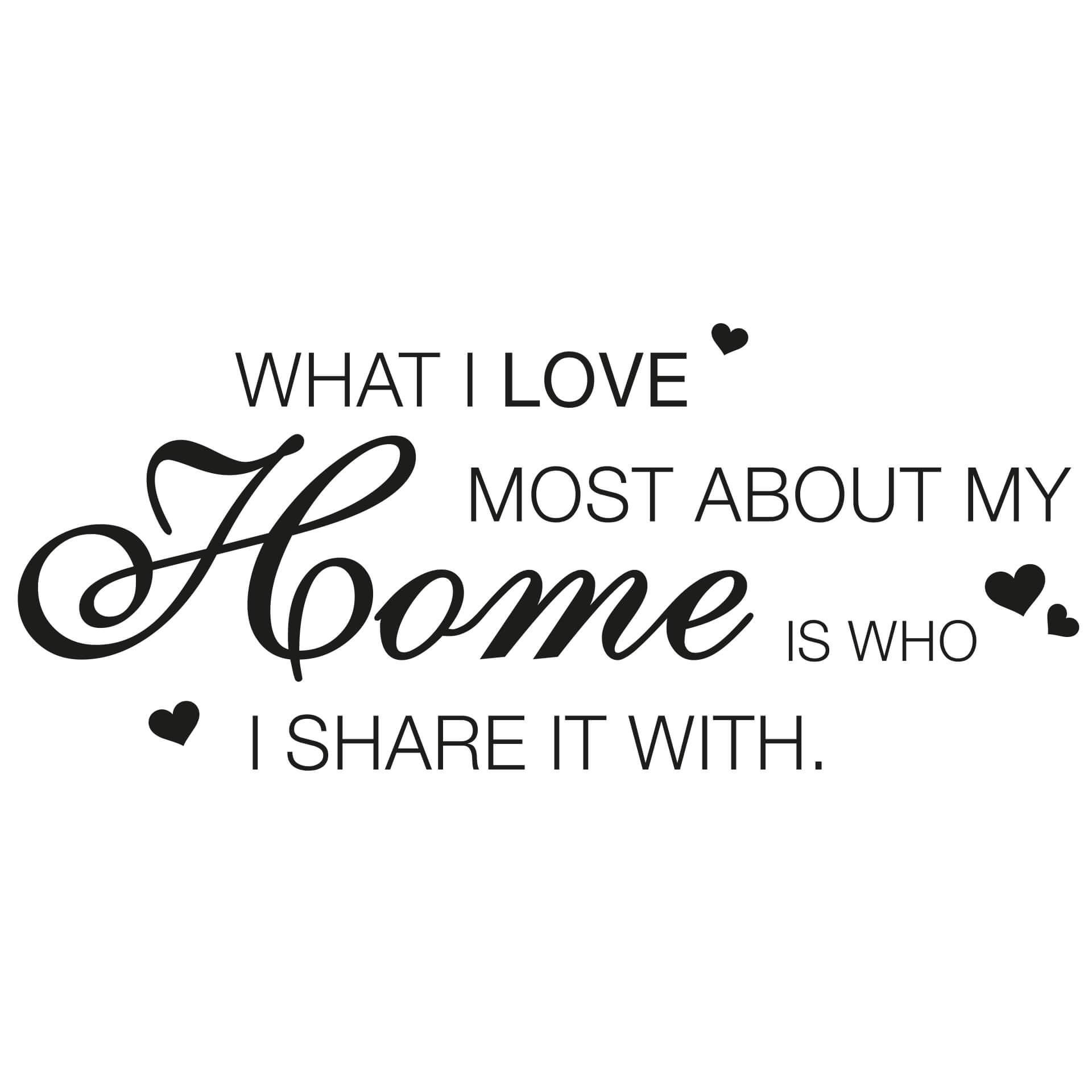Muursticker What I love most... 1