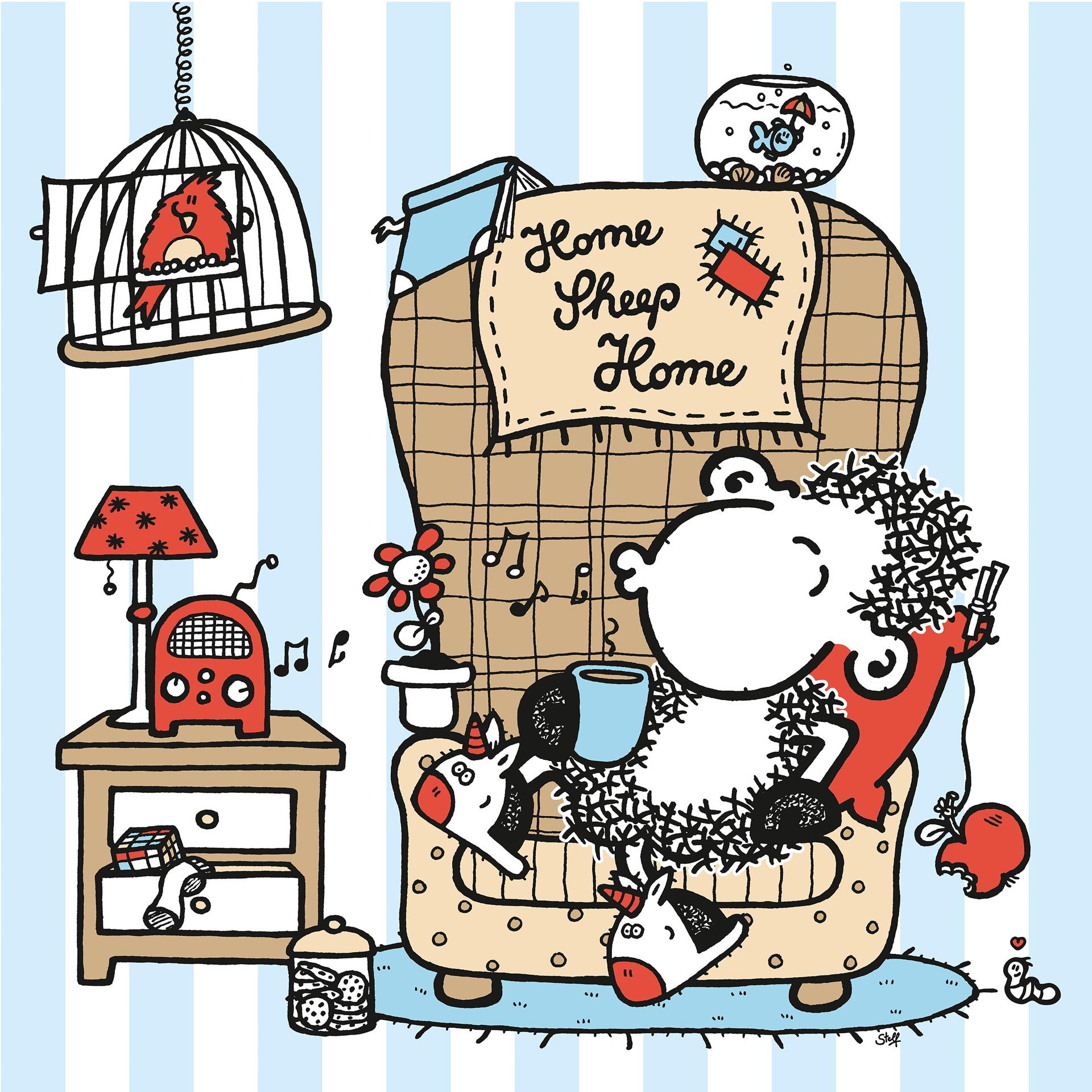 Fotobehang Sheep World Muziek