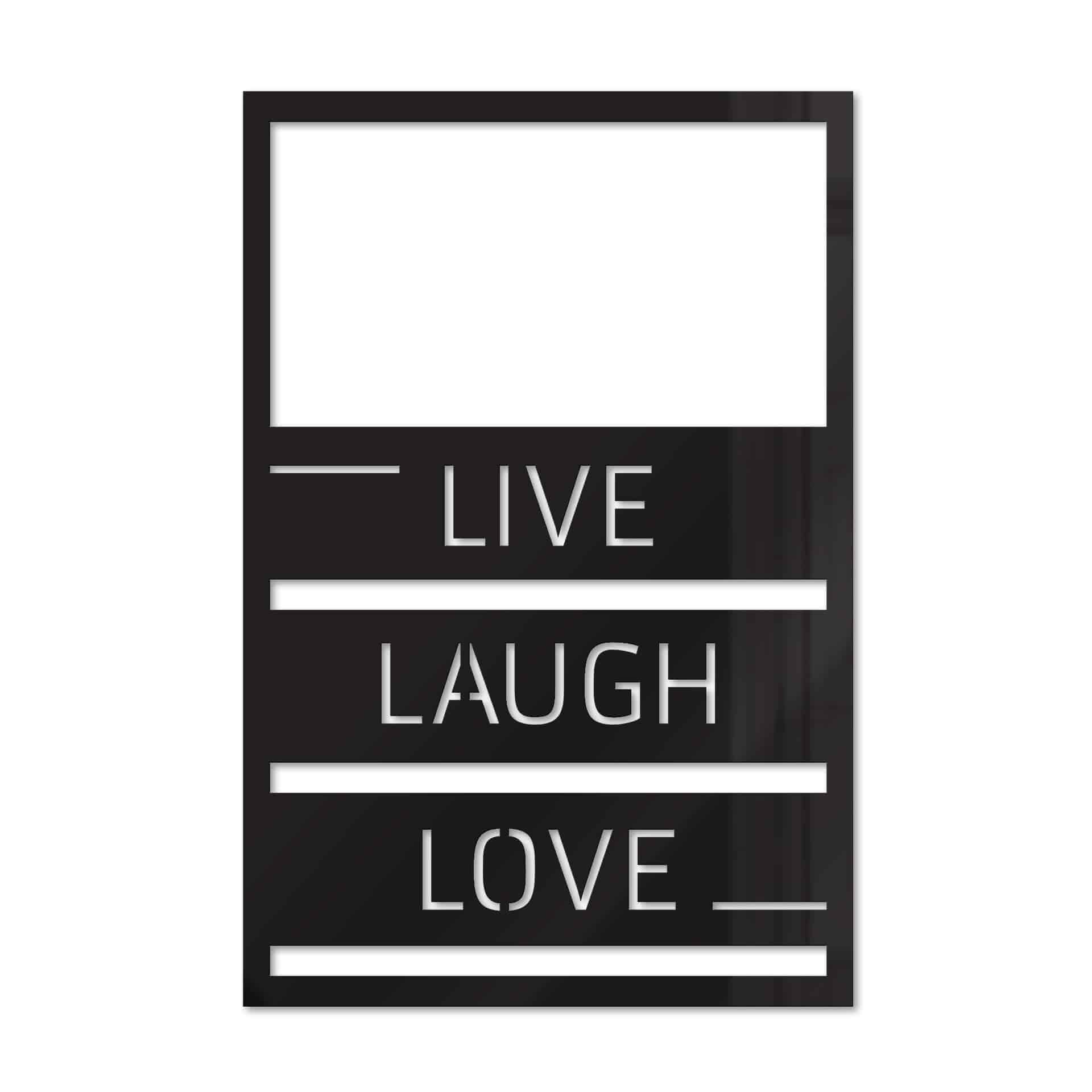 Decoro in acrilico - Live Laugh Love