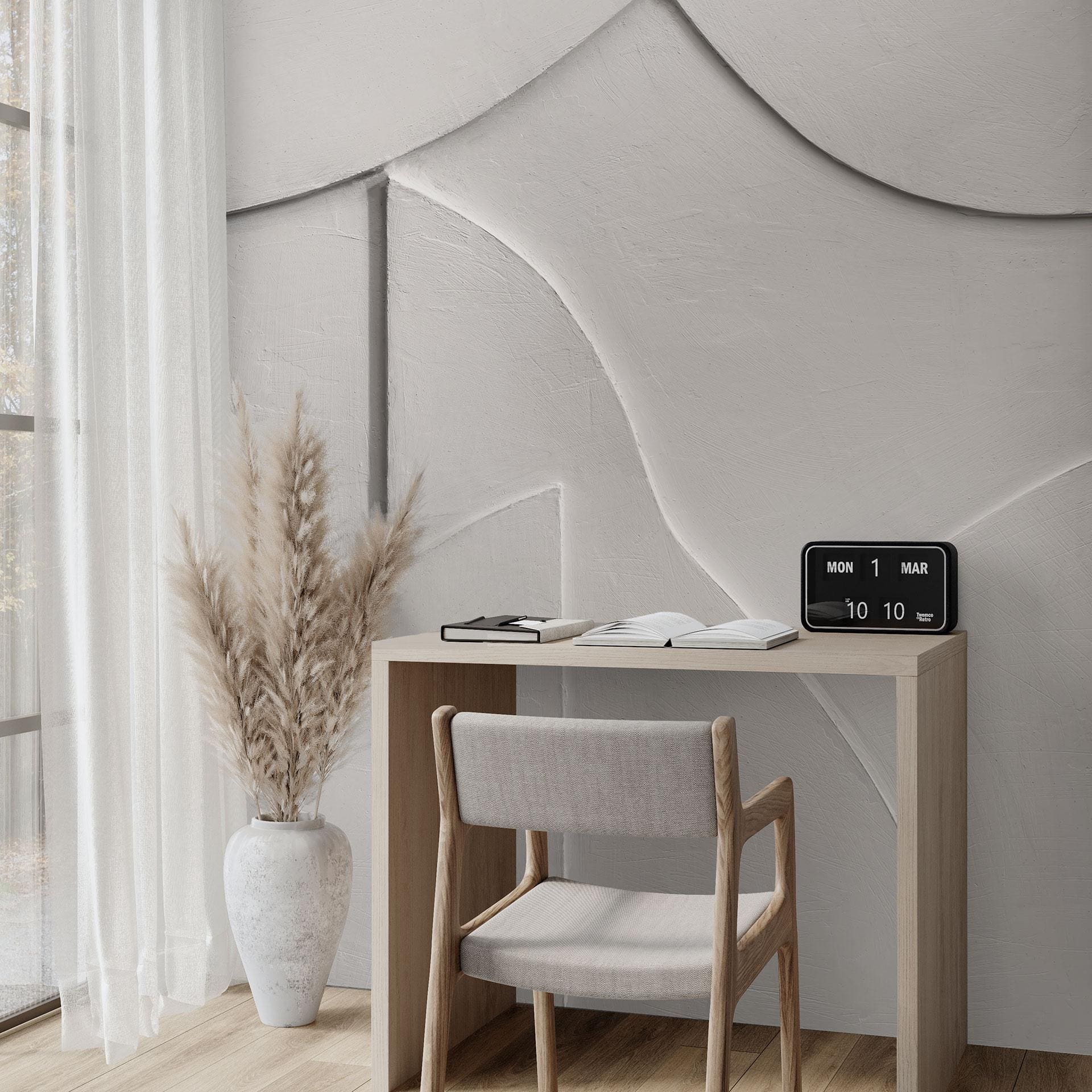 Fototapet Abstrakte strukturer i blød beige - Böhmer