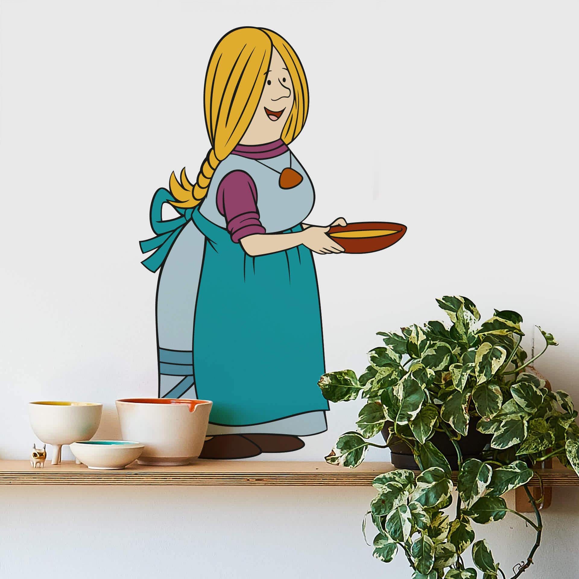 Muursticker Ylva 1 - Wickie de Viking