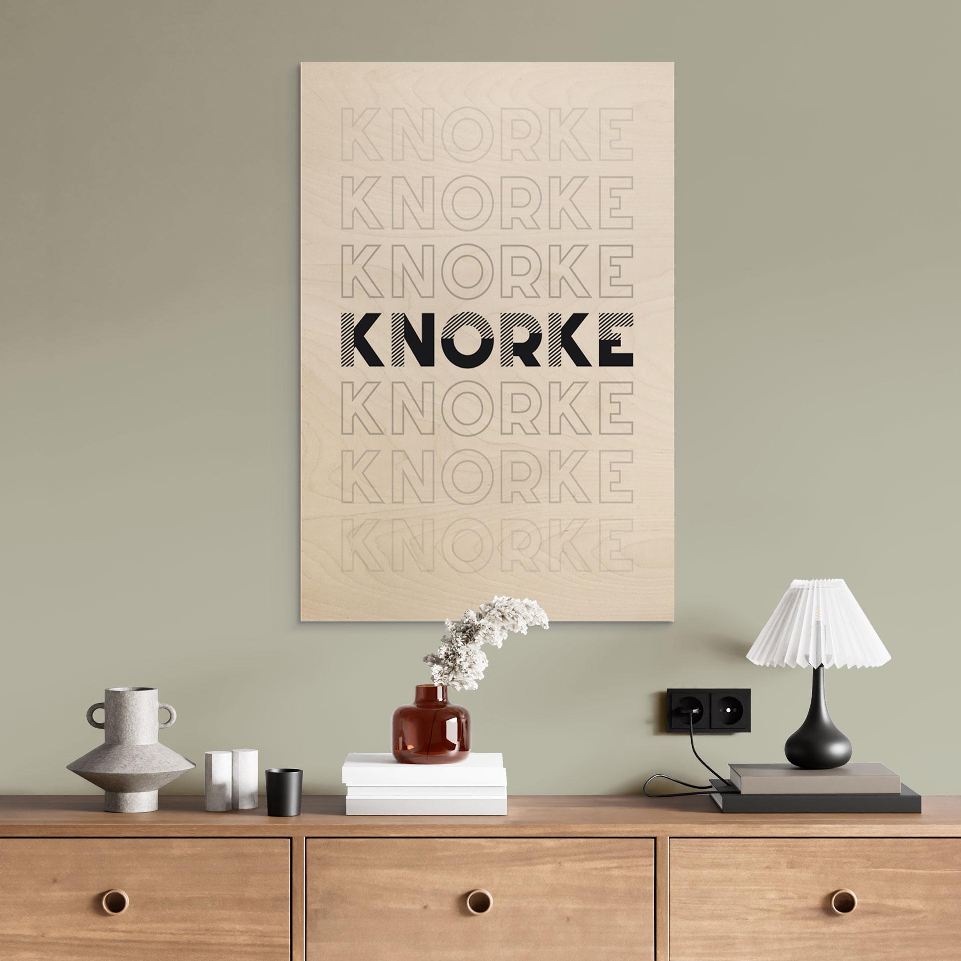 Holzbild Knorke