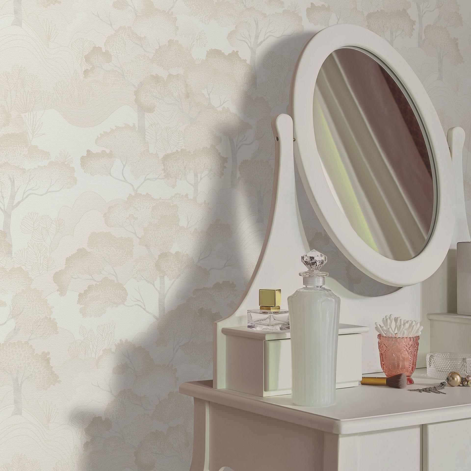 Ikke-vævet tapet GOLDEN GROVE Elle Decoration 4, creme