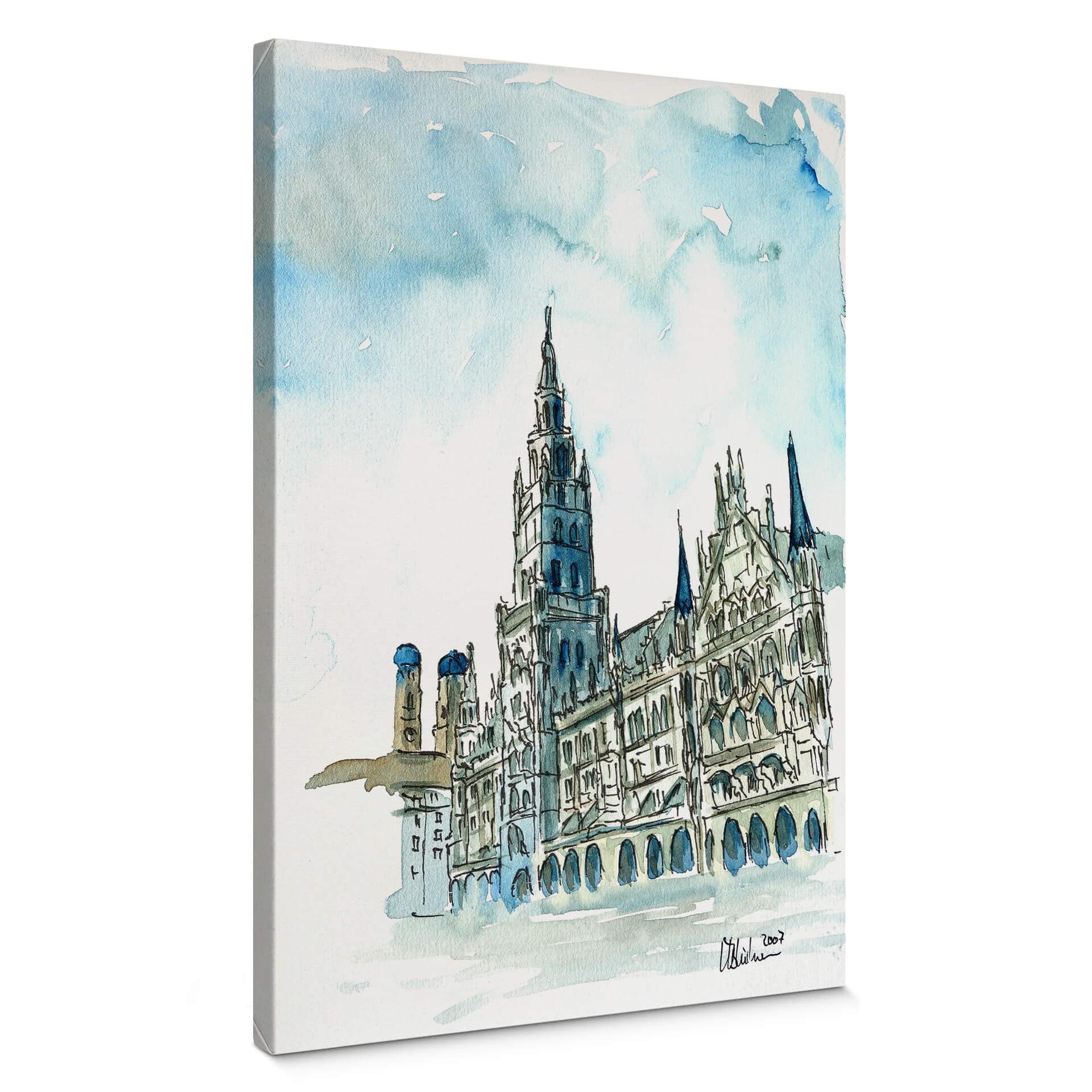 Canvastavla Bleichner - Münchens stadshus