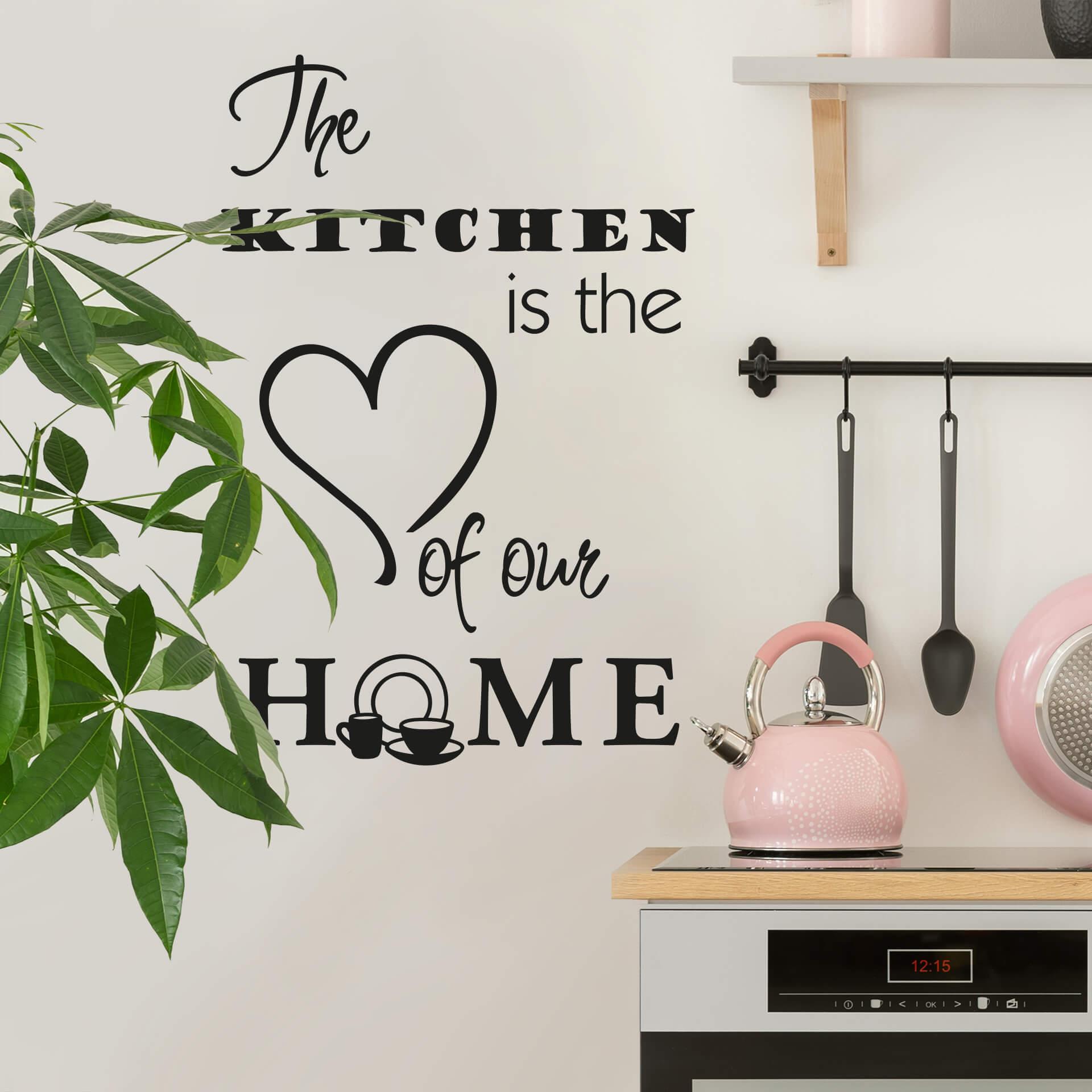 Muursticker The kitchen is...