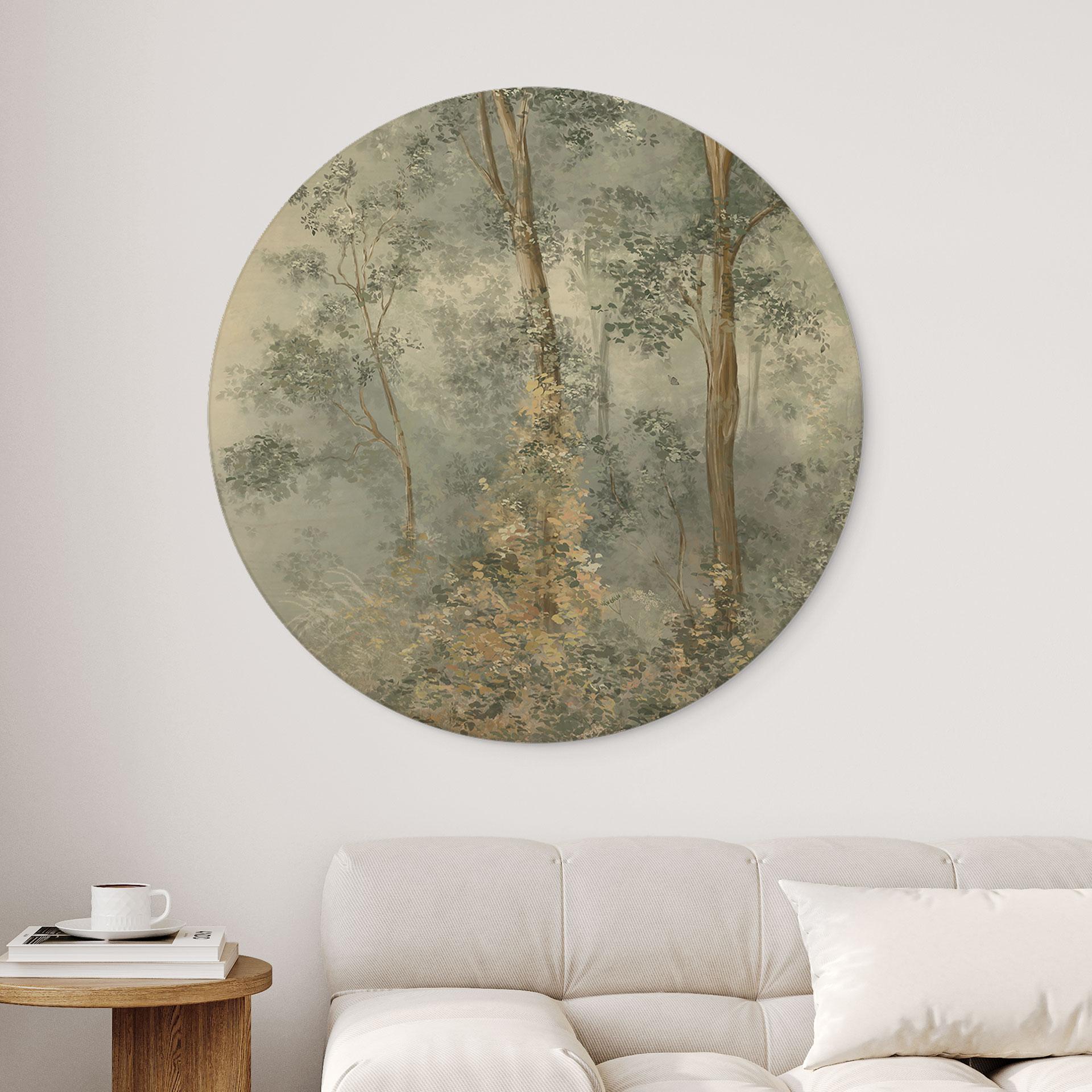 Holzbild Verwunschener Wald - Ms Tiff - Rund