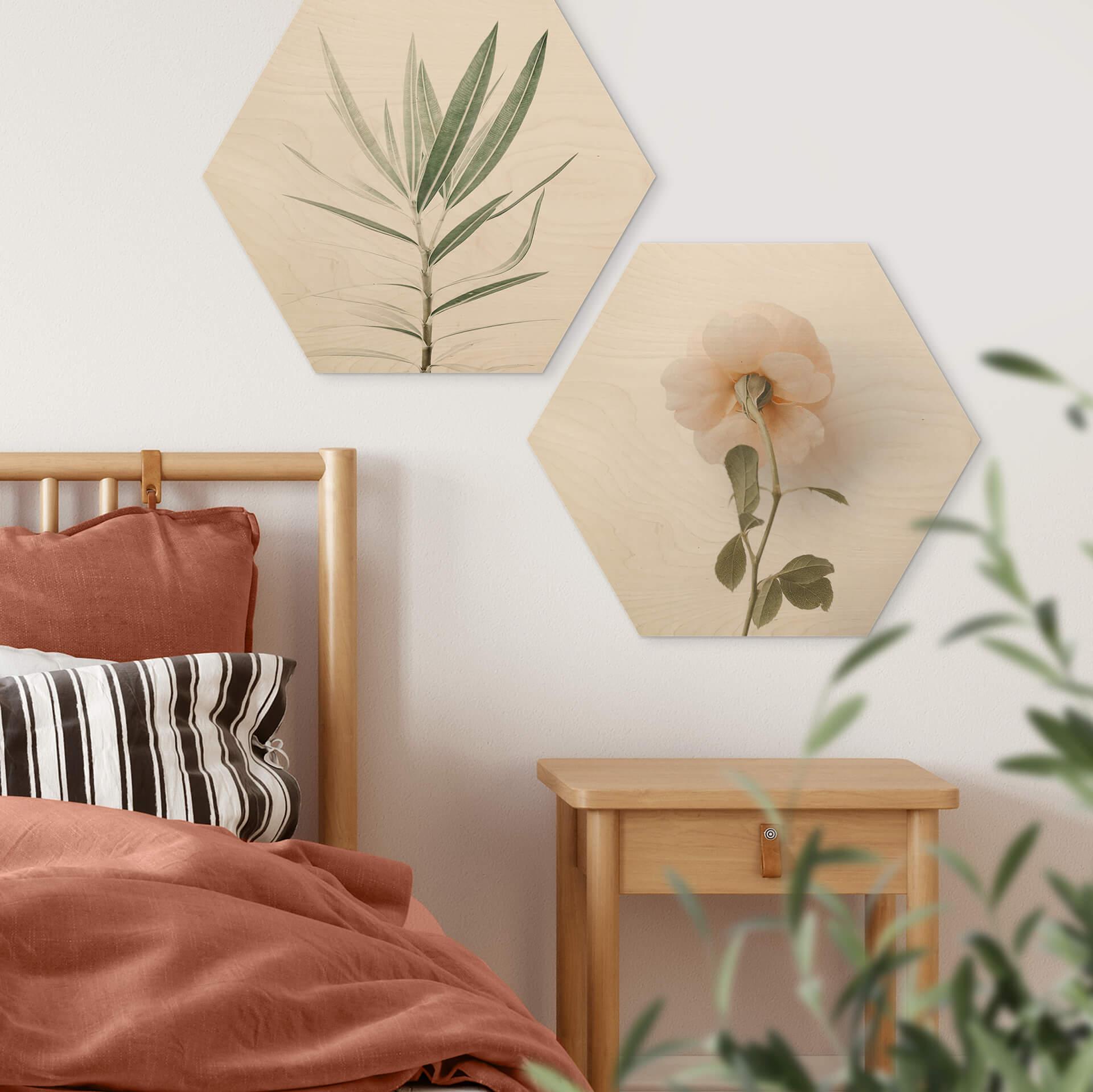 Esagoni in legno Annie - Rosa