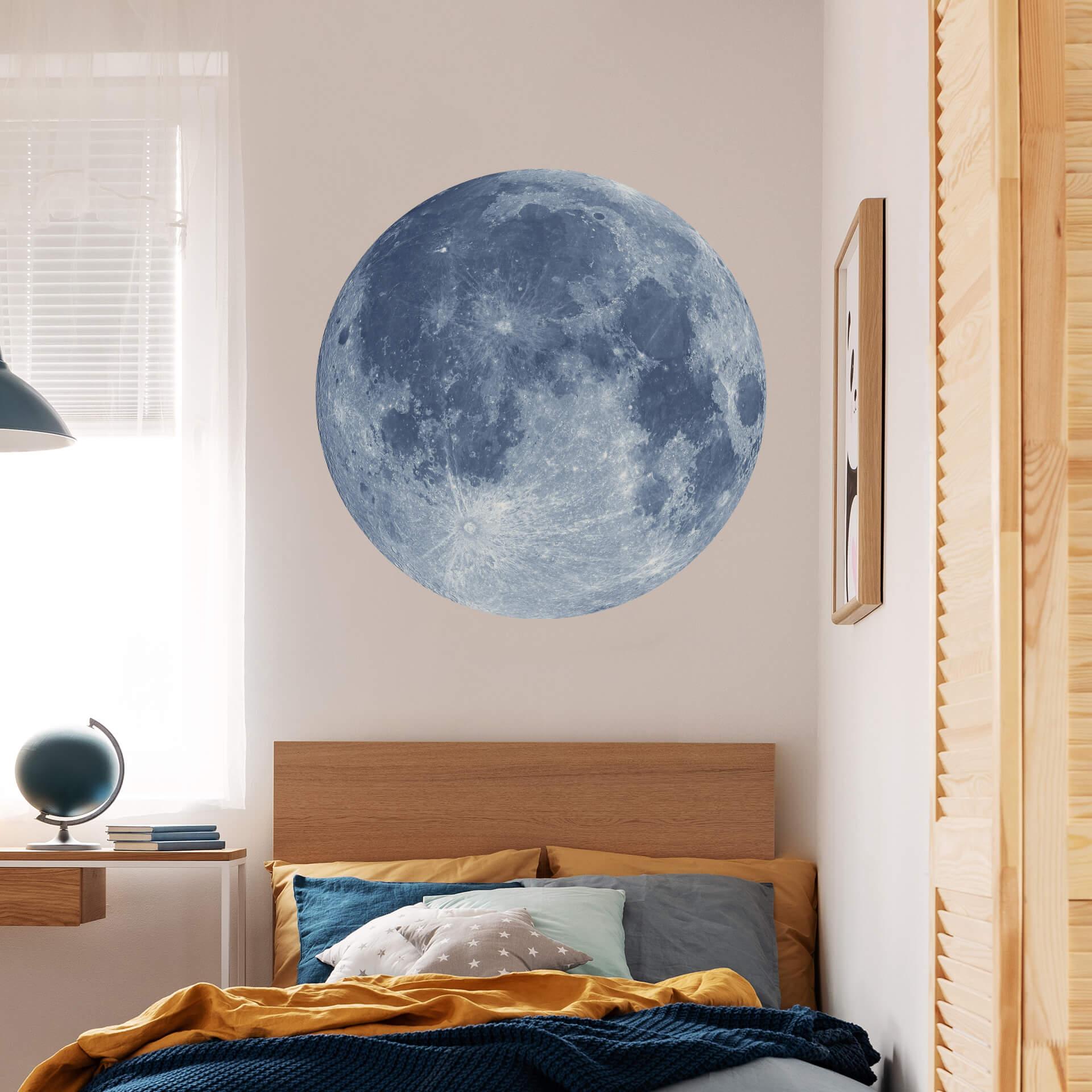 Muursticker Volle Maan - rond