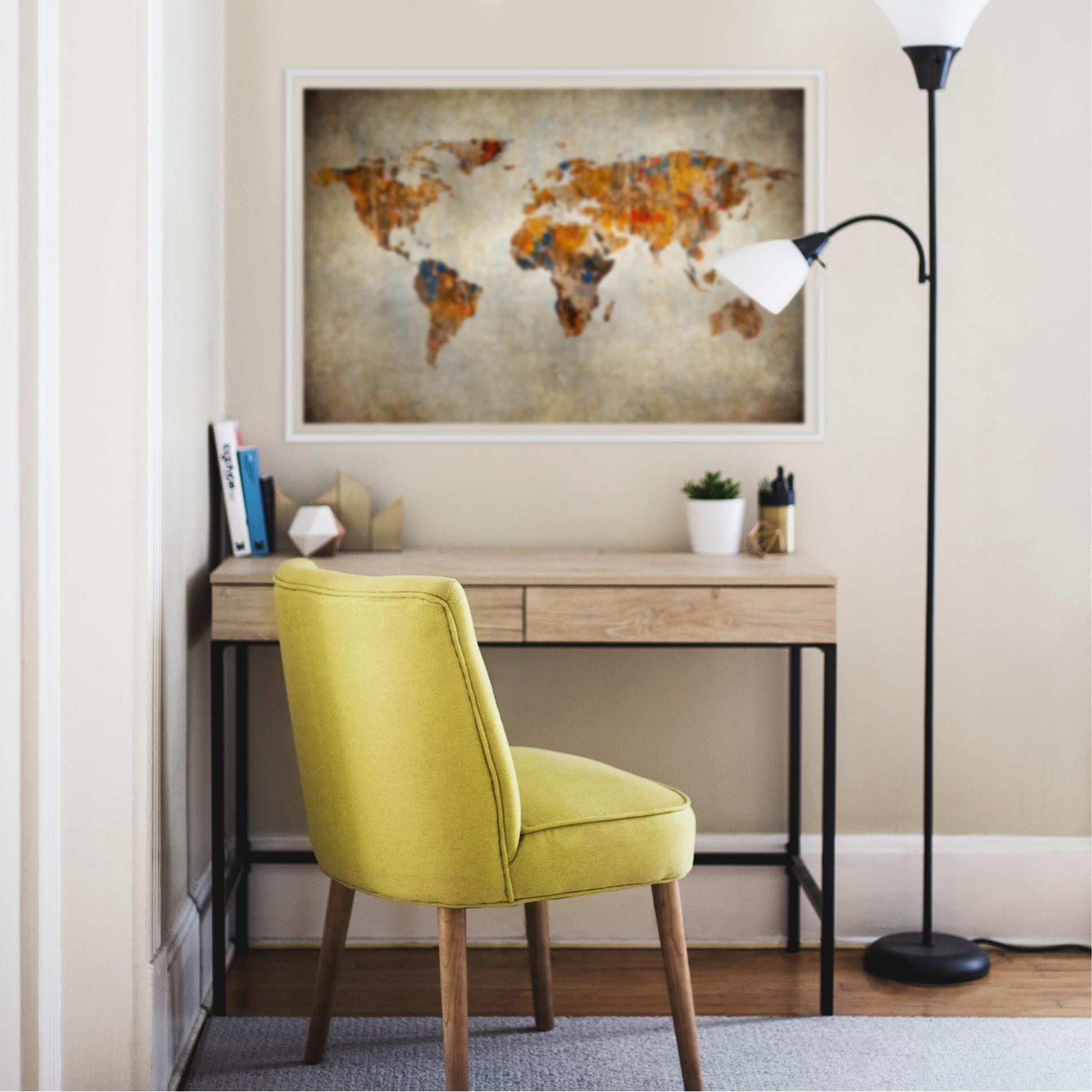 Wallprint Weltkarte - Shabby Chic