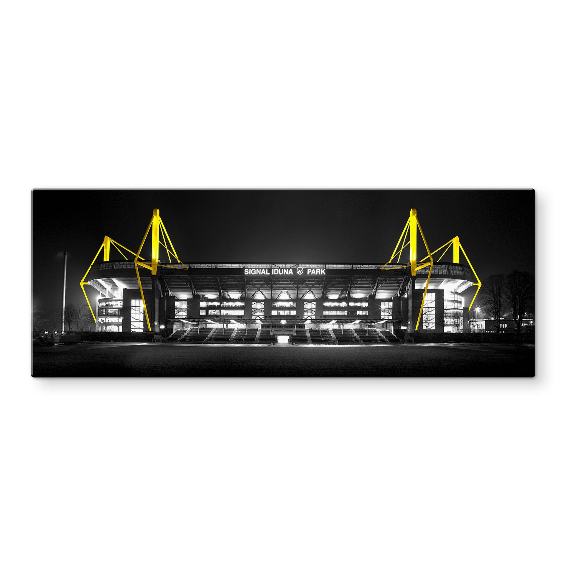 Glasbillede - stadion i Dortmund - grå