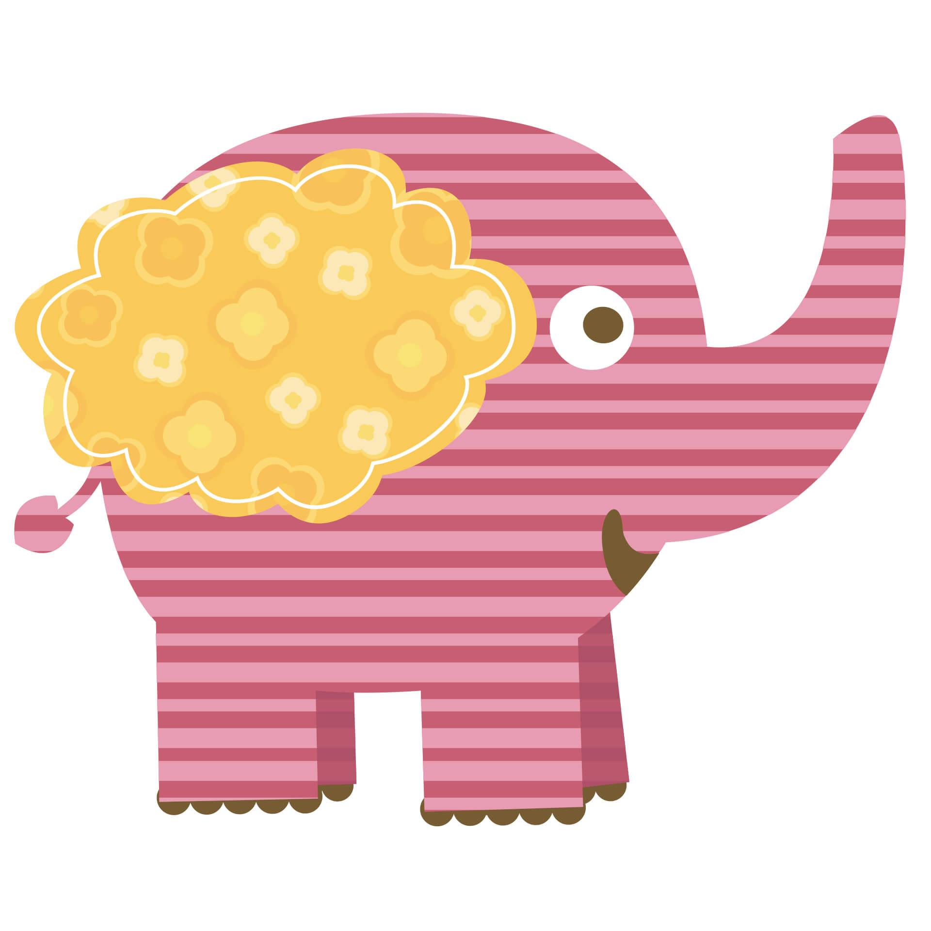 Wandtattoo Elefant (Muster)