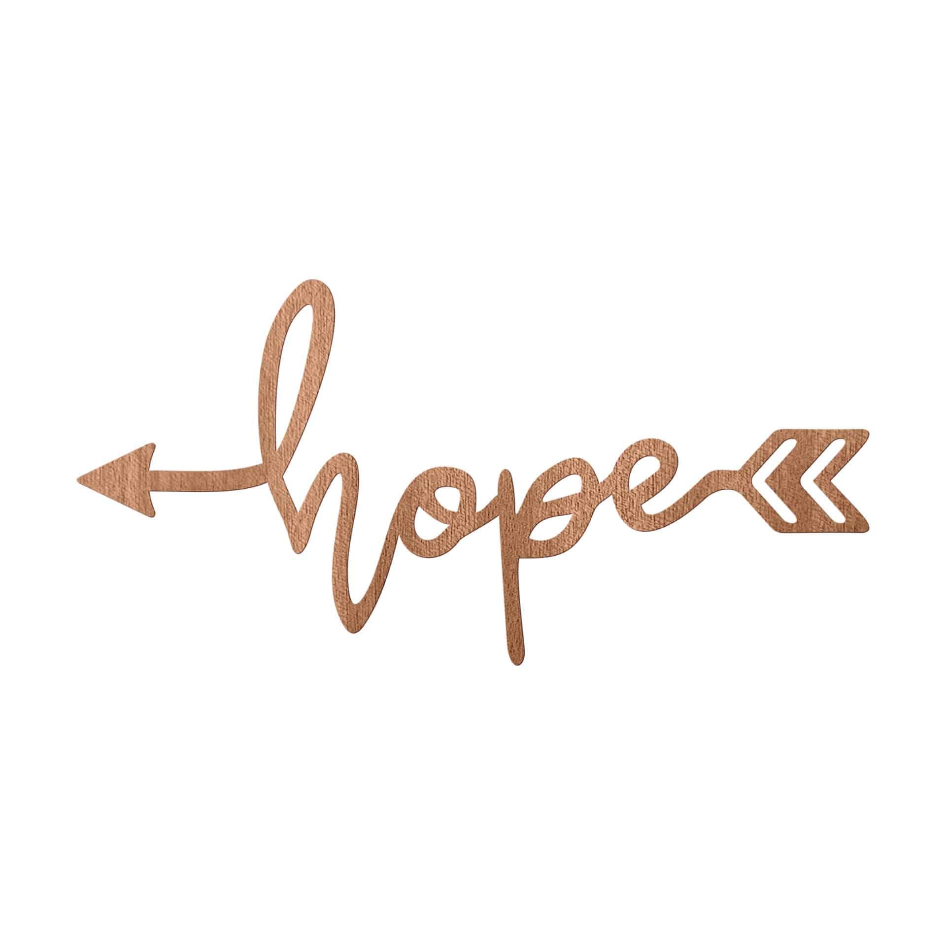 Lettere in mogano –Hope freccia