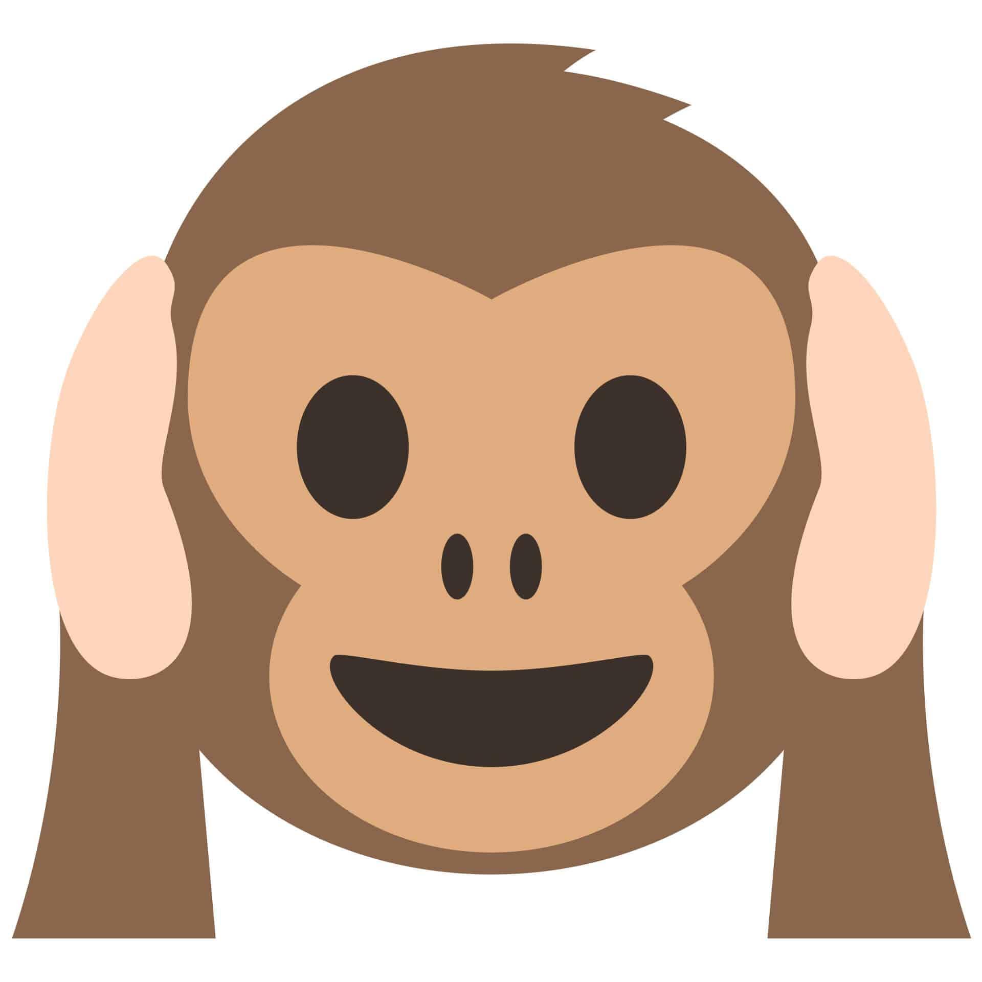 Wandtattoo Emoji Hear No Evil Monkey