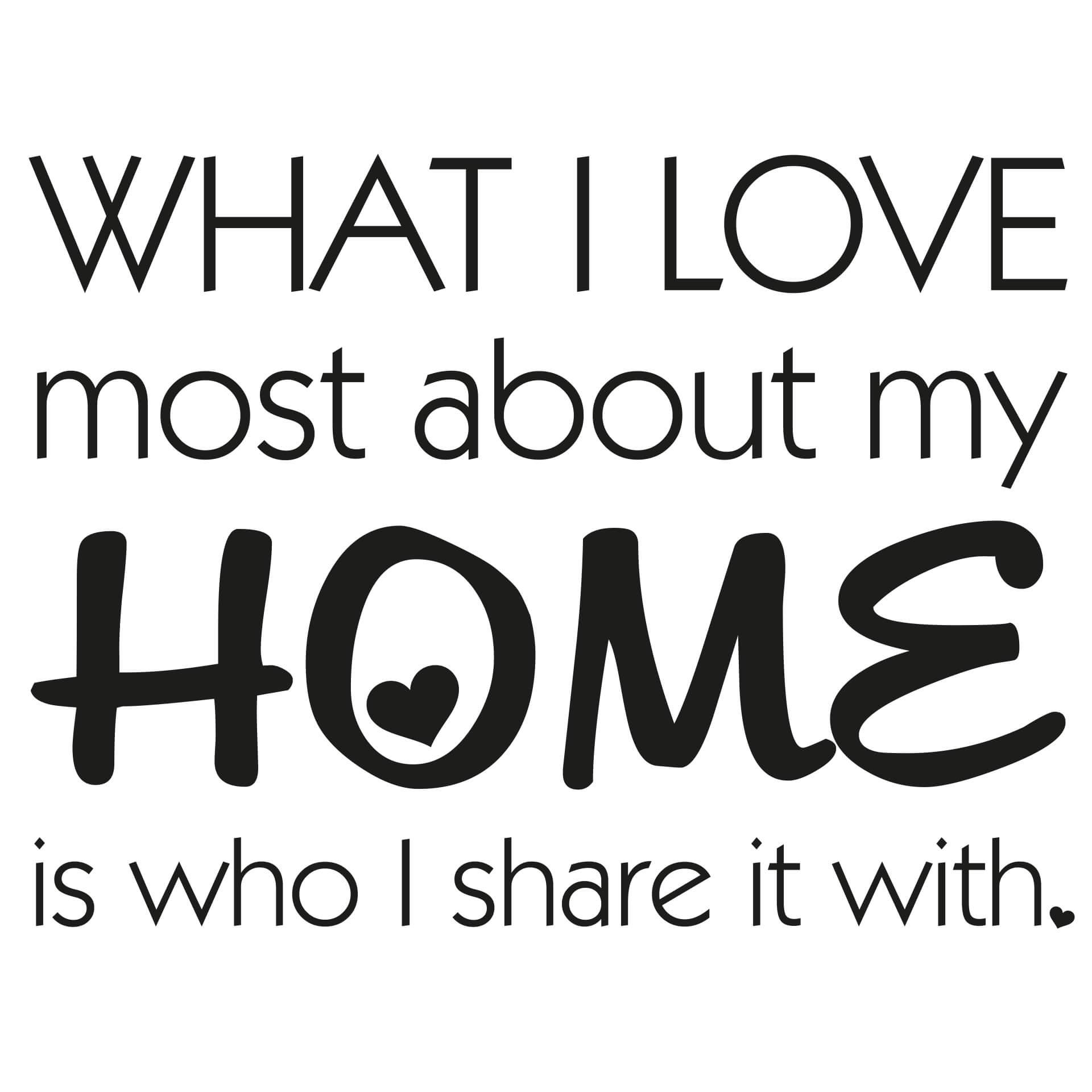 Muursticker What I love most...2