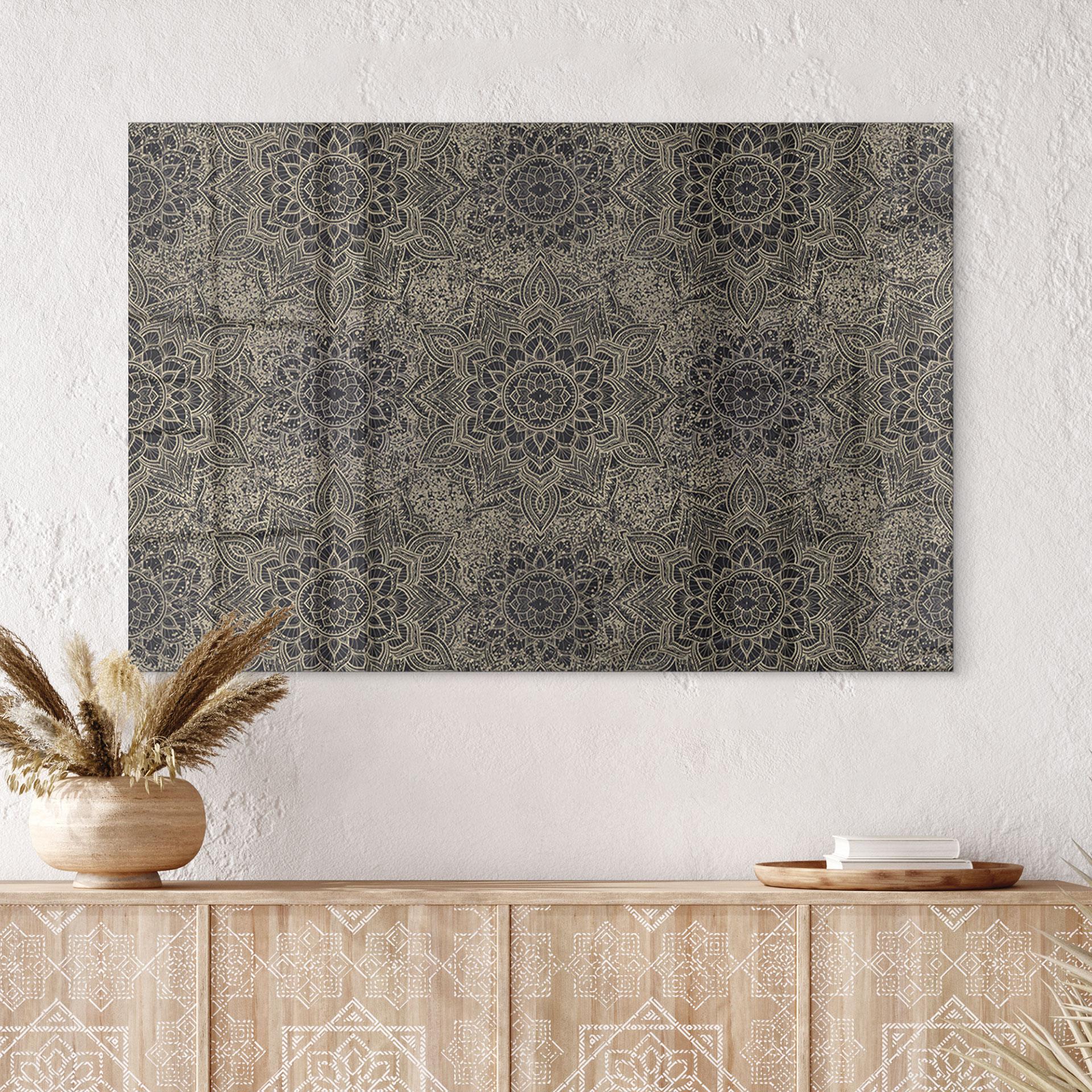 Akrylbillede Mandala Boho antik guld - Bloomery Decor