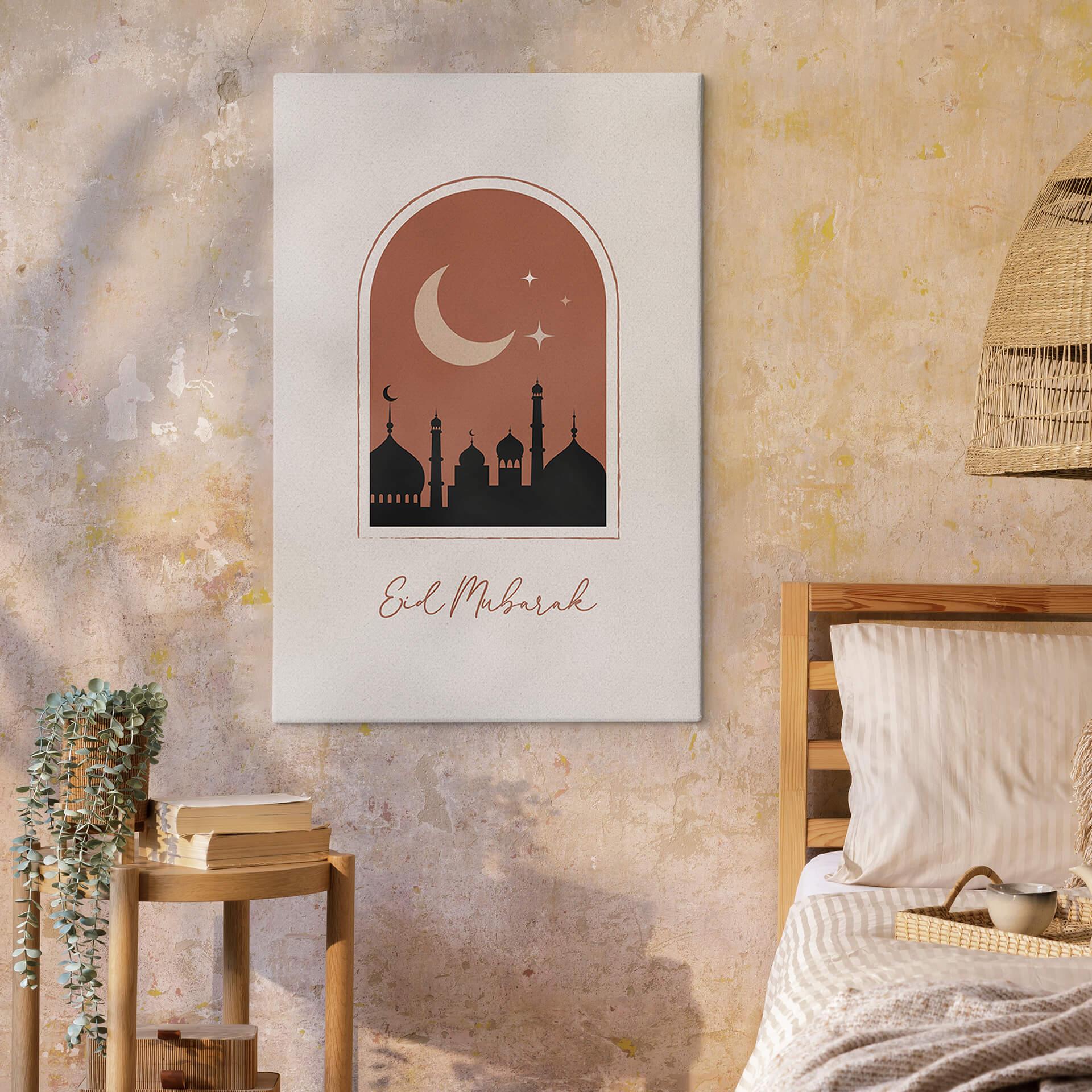 Leinwandbild Eid Mubarak bei Nacht
