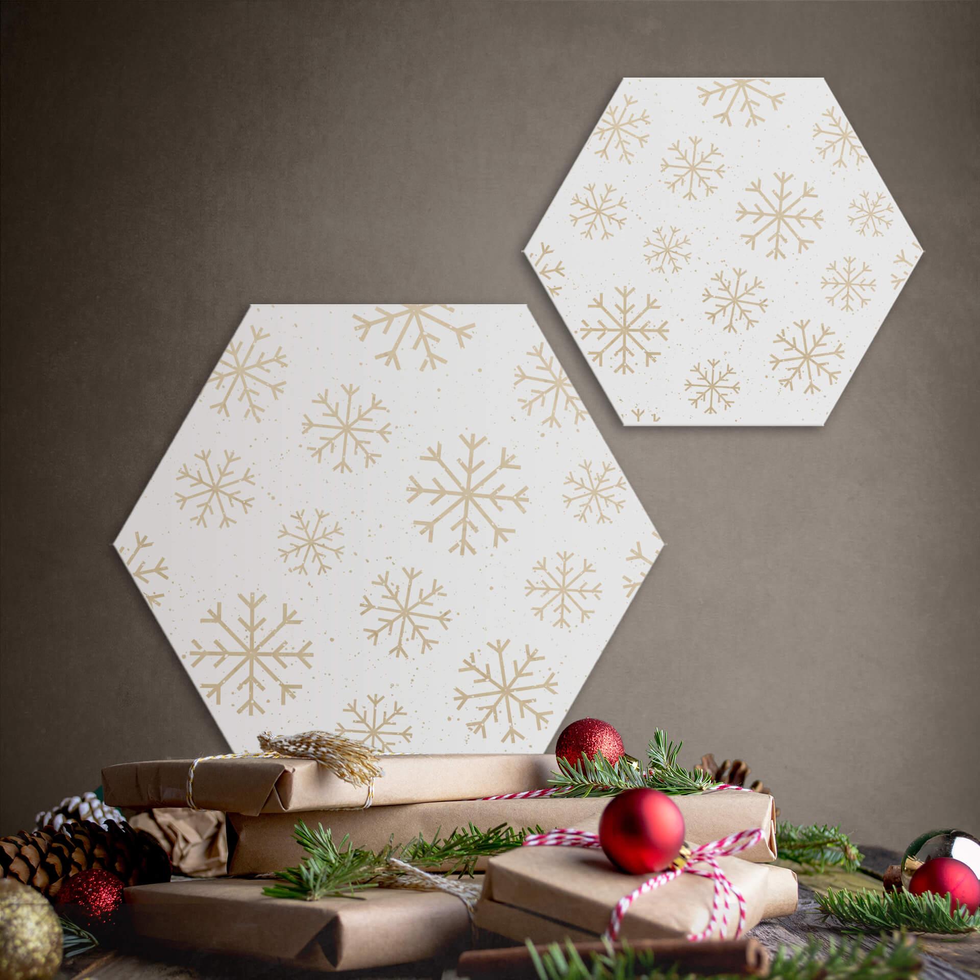 Hexagon hout Snowflakes