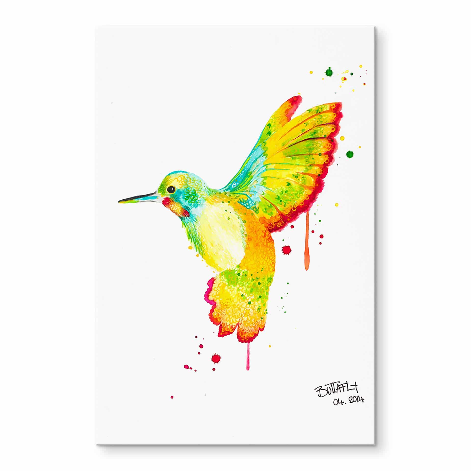 Tableau en verre acrylique - Buttafly - Colibri