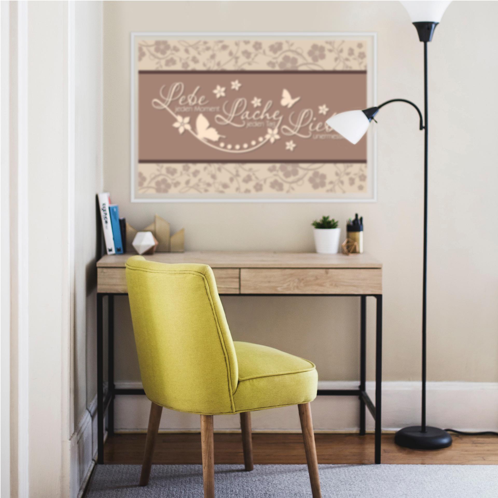Wallprint W - Lebe jeden Moment Macchiato
